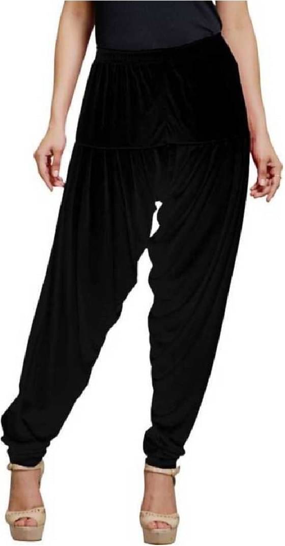     			OuterWear Pack of 1 Viscose Women's Patiala ( Black )
