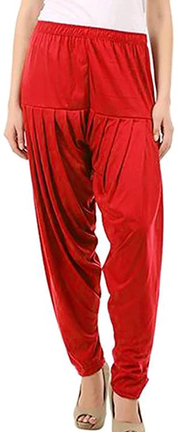     			OuterWear Pack of 1 Viscose Women's Patiala ( Red )