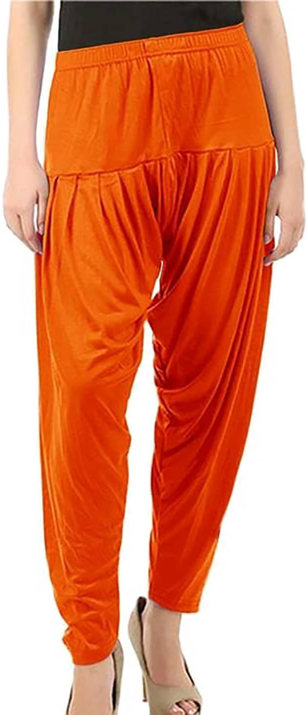     			OuterWear Pack of 1 Viscose Women's Patiala ( Orange )
