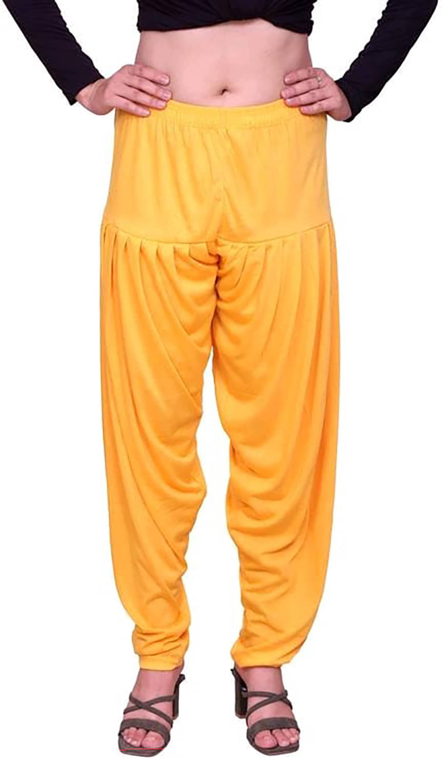     			OuterWear Pack of 1 Viscose Women's Patiala ( Yellow )