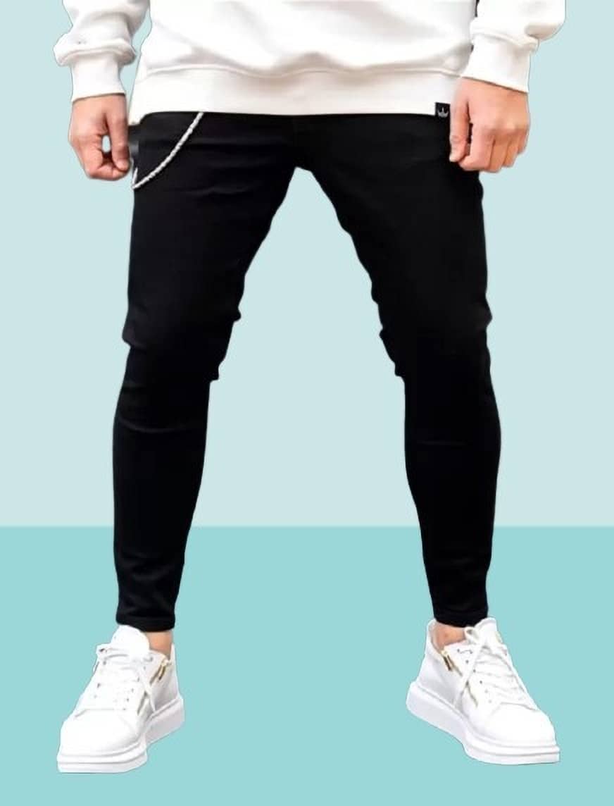 POKHINDA Skinny Fit Basic Men's Jeans - Black ( Pack of 1 ) - Jeans | Buy online on ZillyBuy