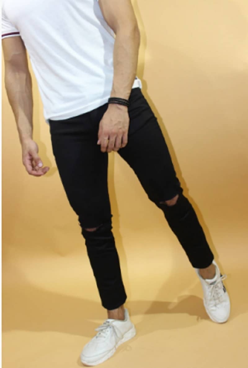 POKHINDA Skinny Fit Basic Men's Jeans - Black ( Pack of 1 ) - Jeans | Buy online on ZillyBuy
