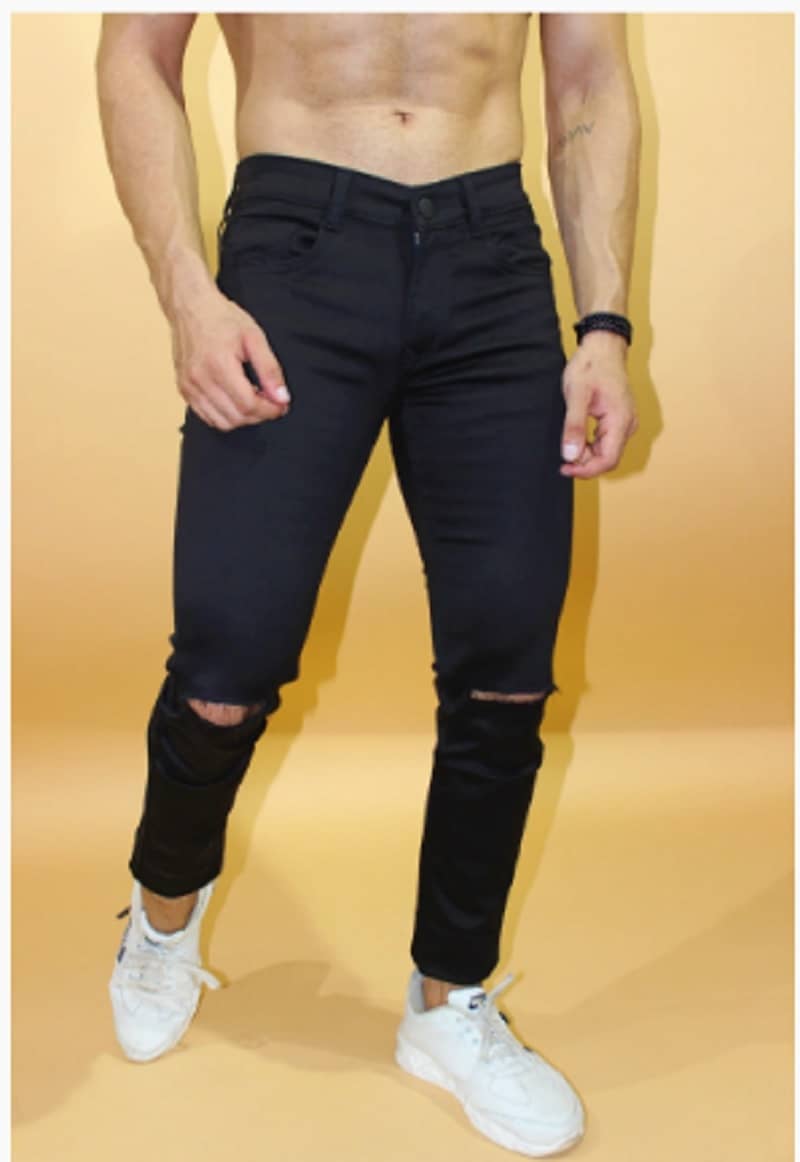 POKHINDA Skinny Fit Basic Men's Jeans - Black ( Pack of 1 ) - Jeans | Buy online on ZillyBuy