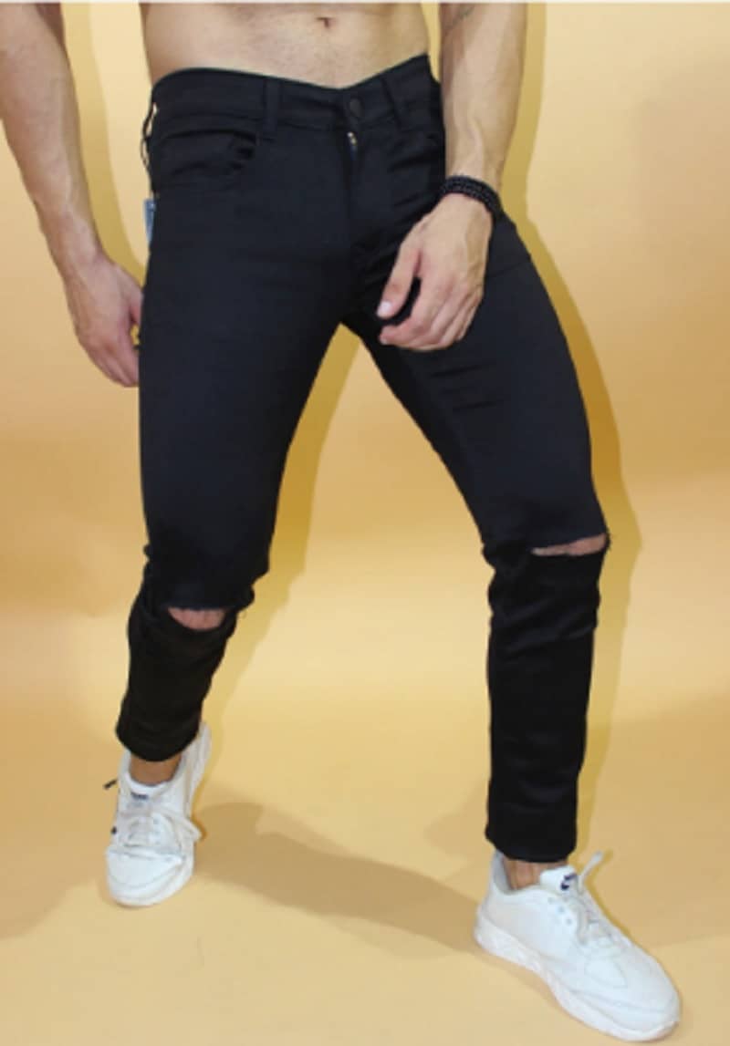 POKHINDA Skinny Fit Basic Men's Jeans - Black ( Pack of 1 ) - Jeans | Buy online on ZillyBuy