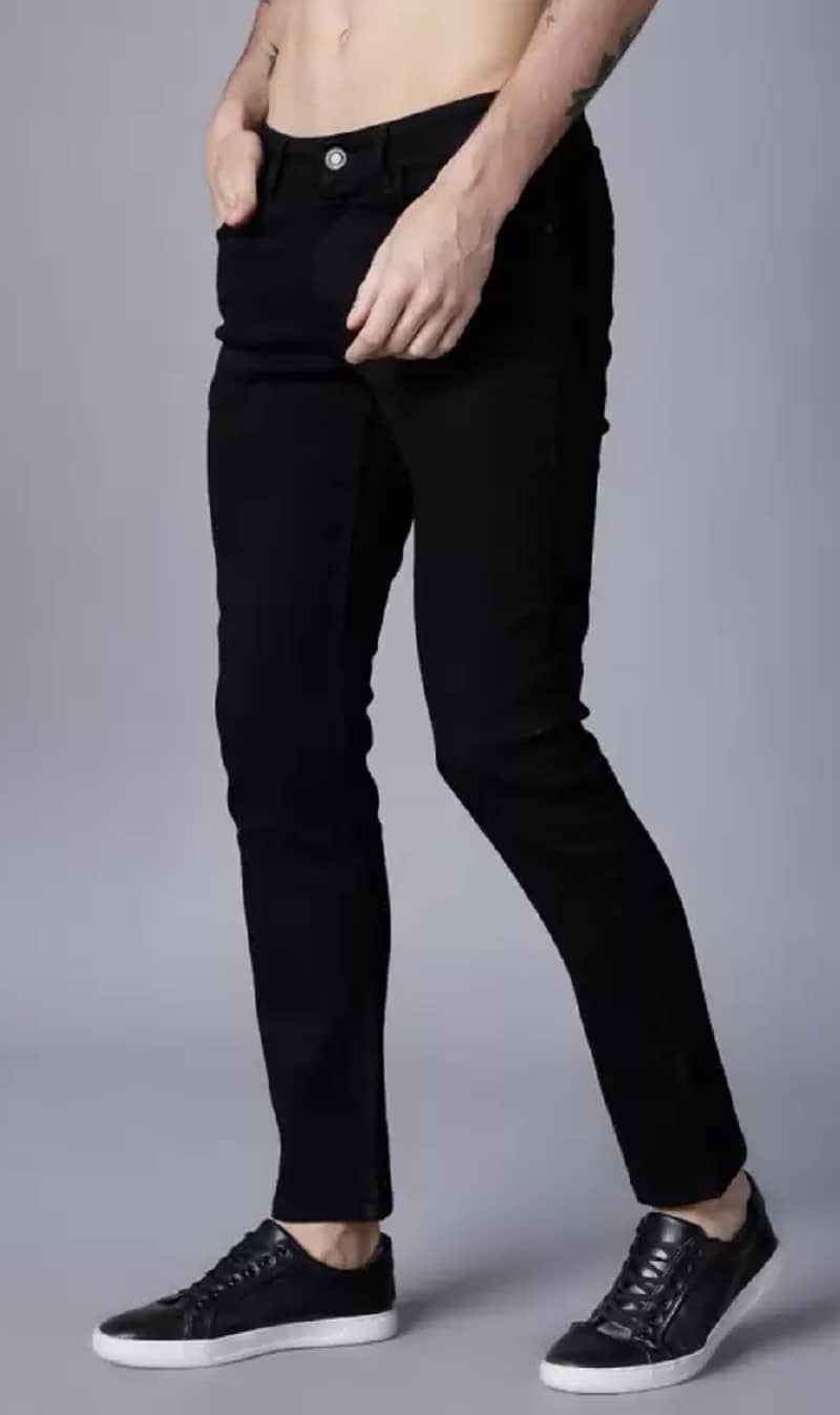 POKHINDA Skinny Fit Basic Men's Jeans - Black ( Pack of 1 ) - Jeans | Buy online on ZillyBuy