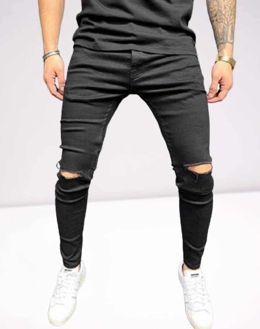 POKHINDA Skinny Fit Basic Men's Jeans - Black ( Pack of 1 ) - Jeans | Buy online on ZillyBuy