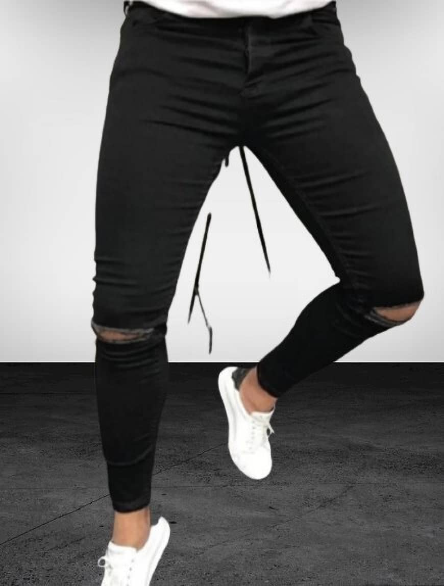 POKHINDA Skinny Fit Basic Men's Jeans - Black ( Pack of 1 ) - Jeans | Buy online on ZillyBuy