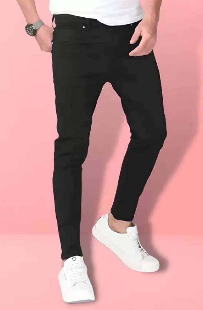 POKHINDA Skinny Fit Basic Men's Jeans - Black ( Pack of 1 ) - Jeans | Buy online on ZillyBuy
