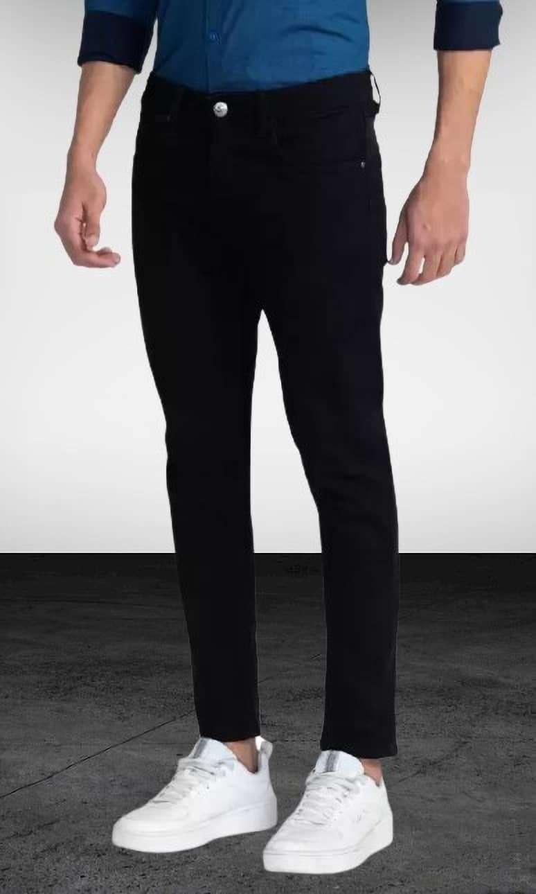 POKHINDA Skinny Fit Basic Men's Jeans - Black ( Pack of 1 ) - Jeans | Buy online on ZillyBuy