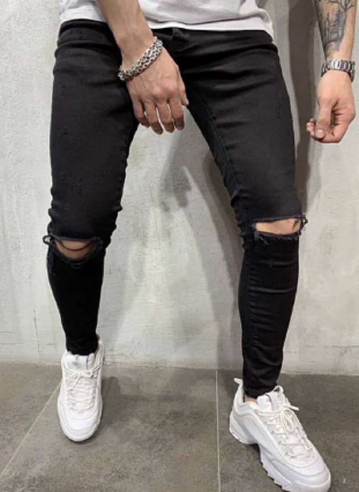 POKHINDA Skinny Fit Basic Men's Jeans - Black ( Pack of 1 ) - Jeans | Buy online on ZillyBuy