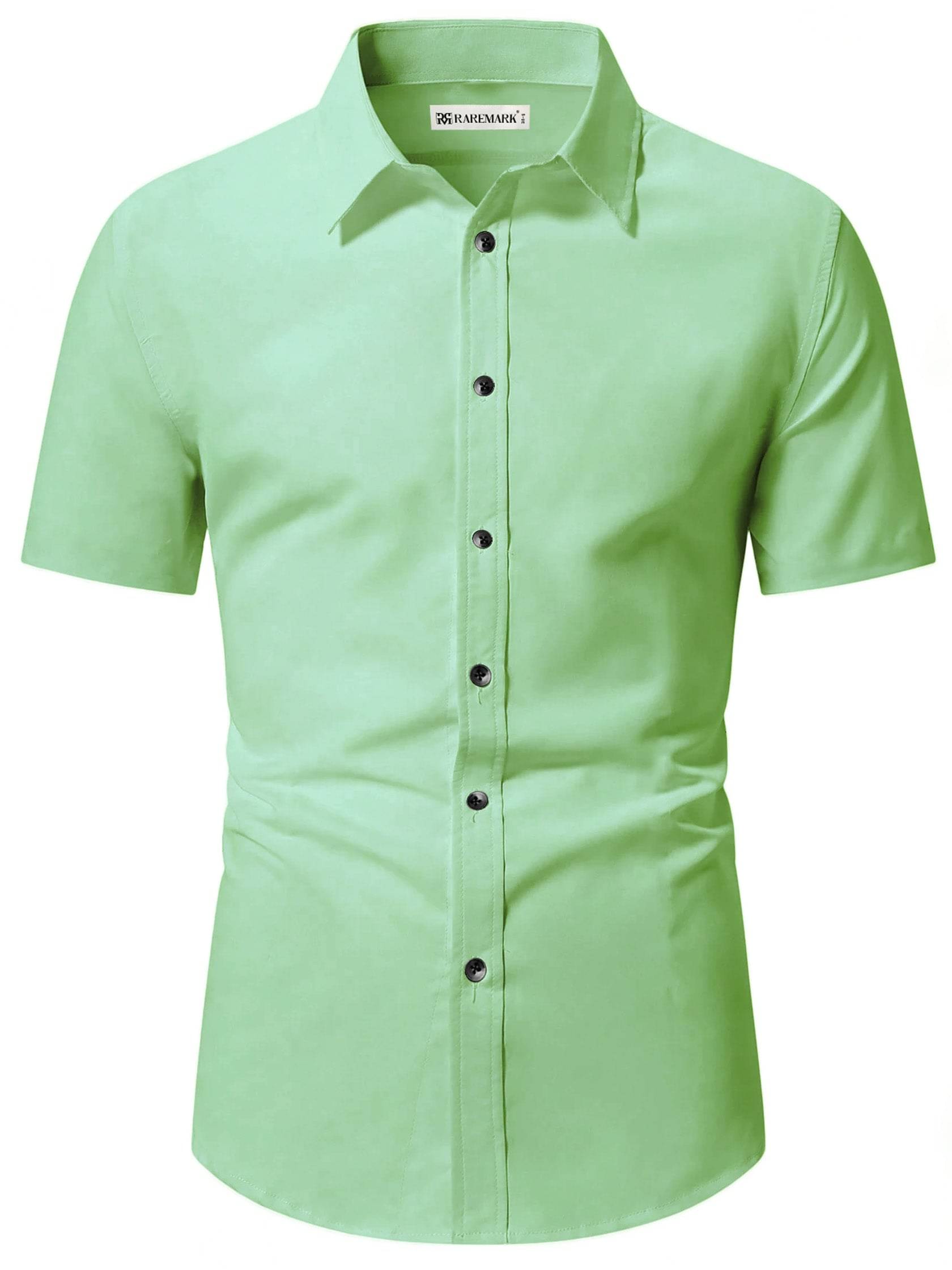     			RAREMARK Cotton Blend Slim Fit Solids Full Sleeves Men's Casual Shirt - Sea Green ( Pack of 1 )