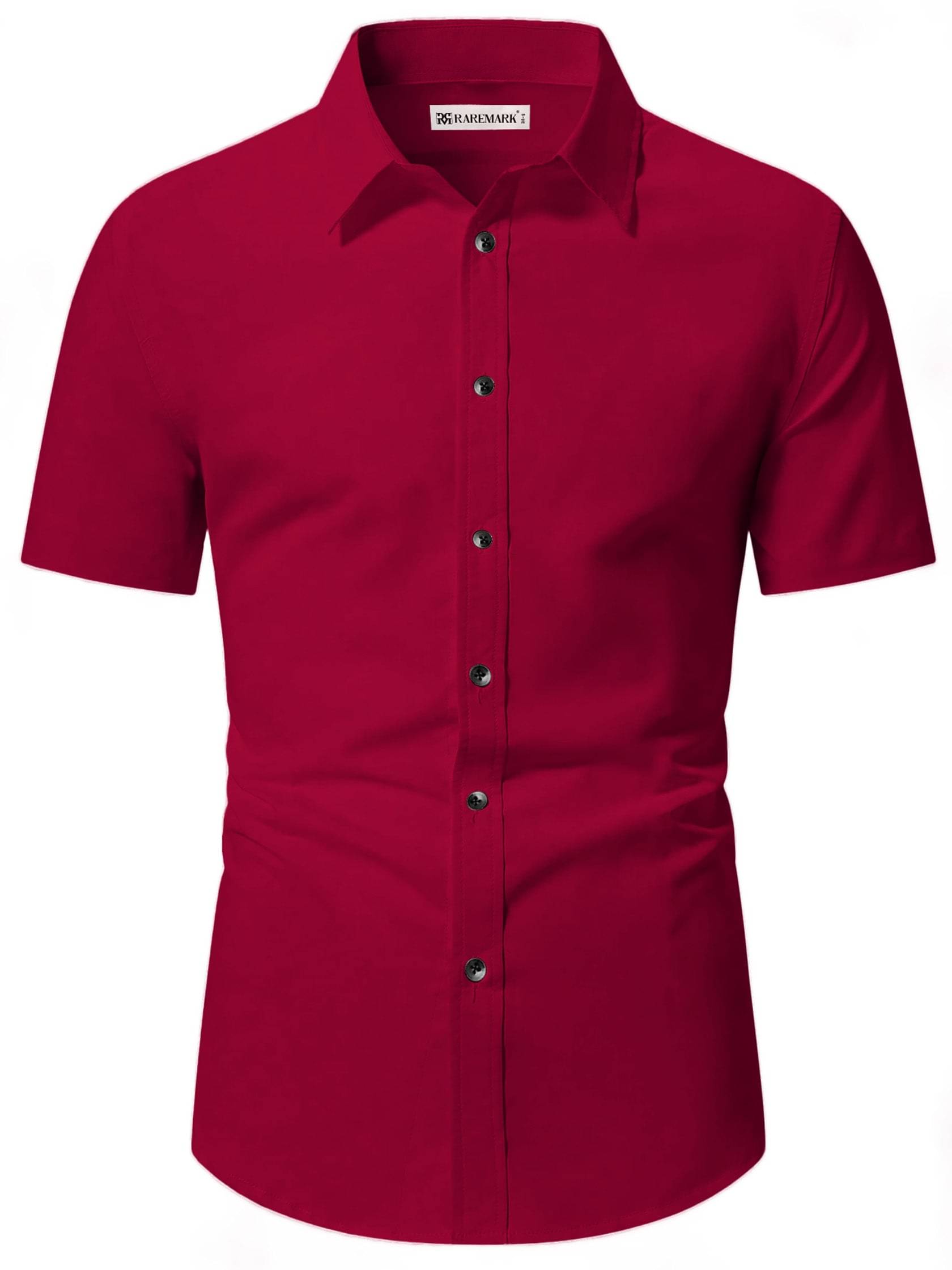 RAREMARK Cotton Blend Slim Fit Solids Full Sleeves Men's Casual Shirt - Maroon ( Pack of 1 ) RAREMARK Cotton Blend Slim Fit Solids Full Sleeves Men's Casual Shirt - Maroon ( Pack of 1 )