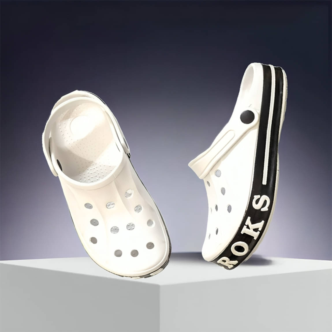     			Secritas - White Men's Clogs
