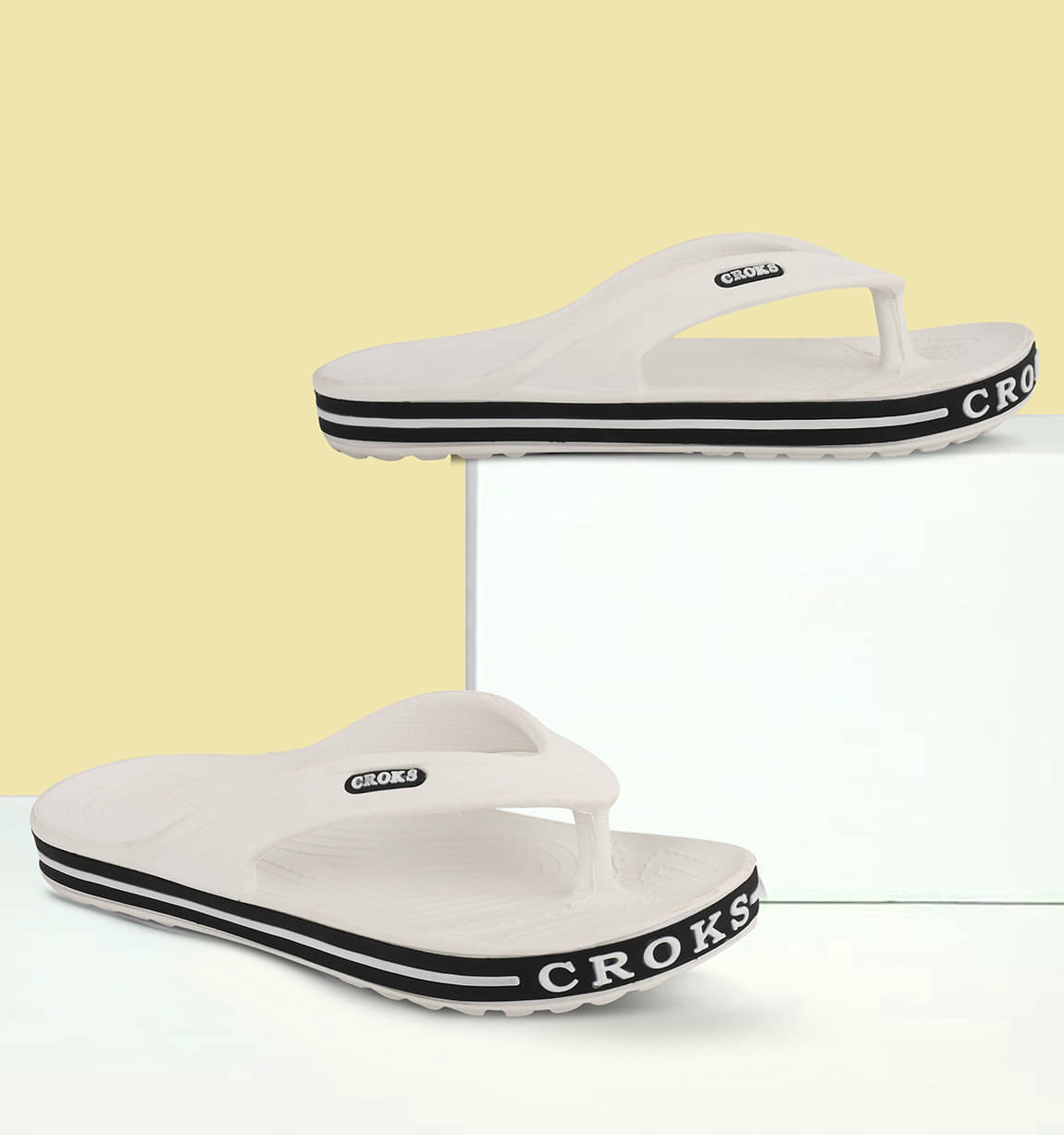    			Secritas White Men's Daily Slipper
