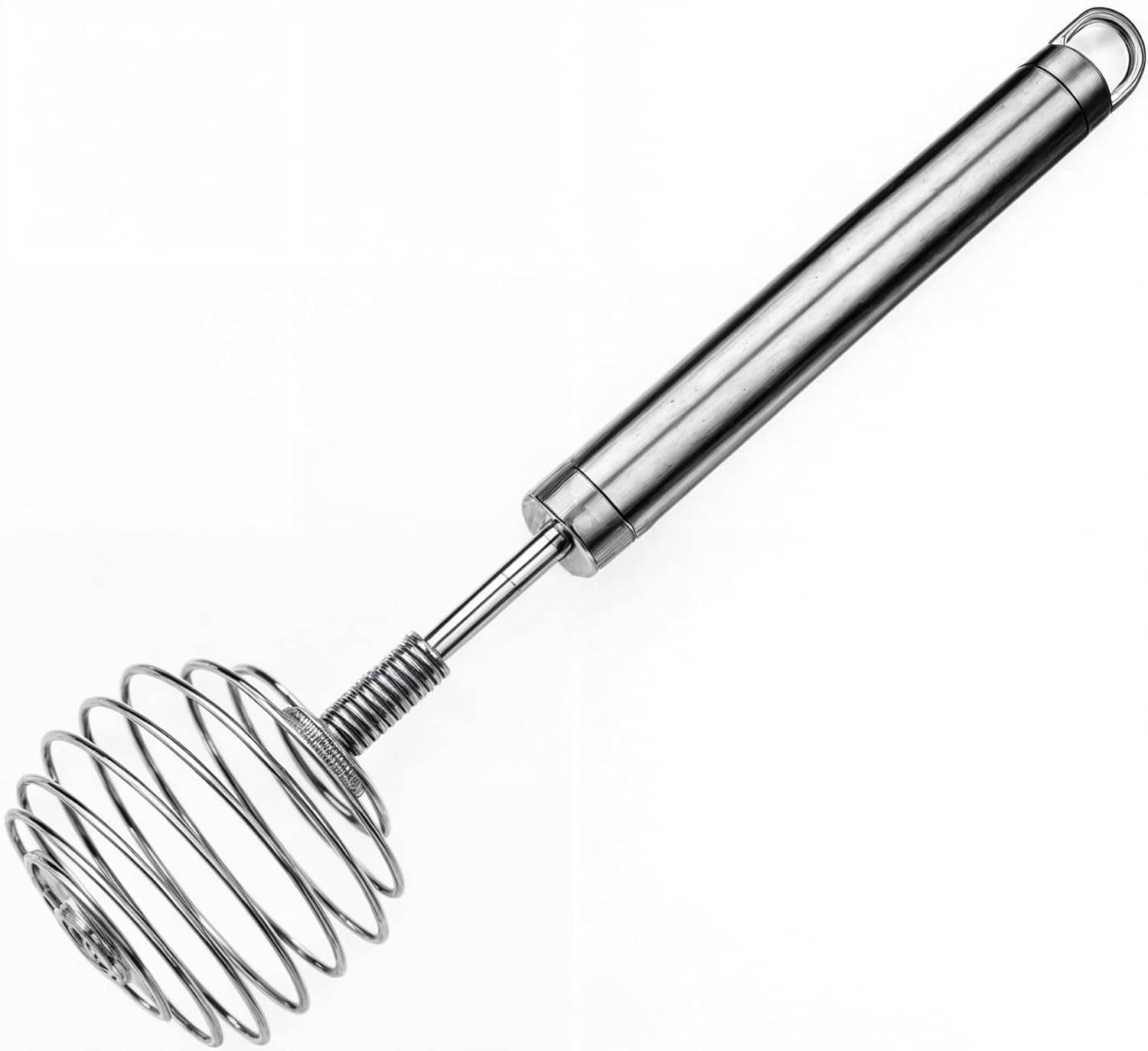Stainless Steel Egg Whisk, Silver, Egg Whisking Tool Handheld Steel Wire Egg Whisk Hand Egg Mixer Eggbeater Whisking Blender Stirring Beater Milk Cream Frother Flour Stirrer for Family