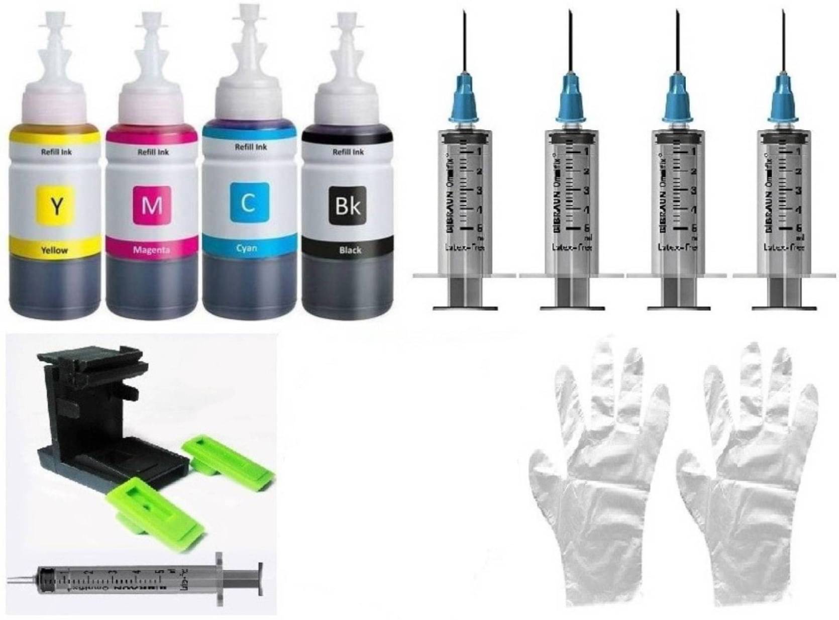     			TEQUO 802 Multicolor Pack of 4 Cartridge for Inkjet Refill Ink for use All Inkjet, deskjet, officejet Printers