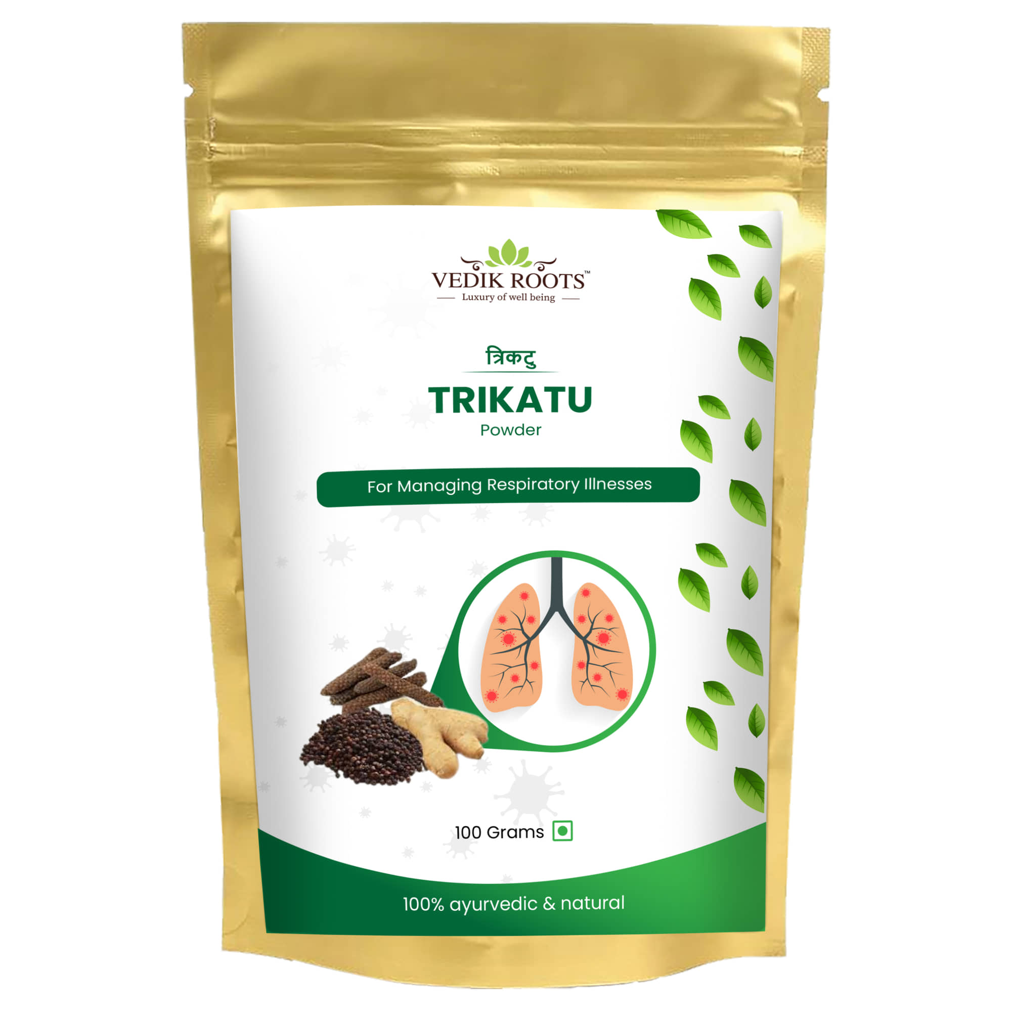 Vedikroots Trikatu Powder for Immunity and Digestive Strength 100 gm (Pack of 1)