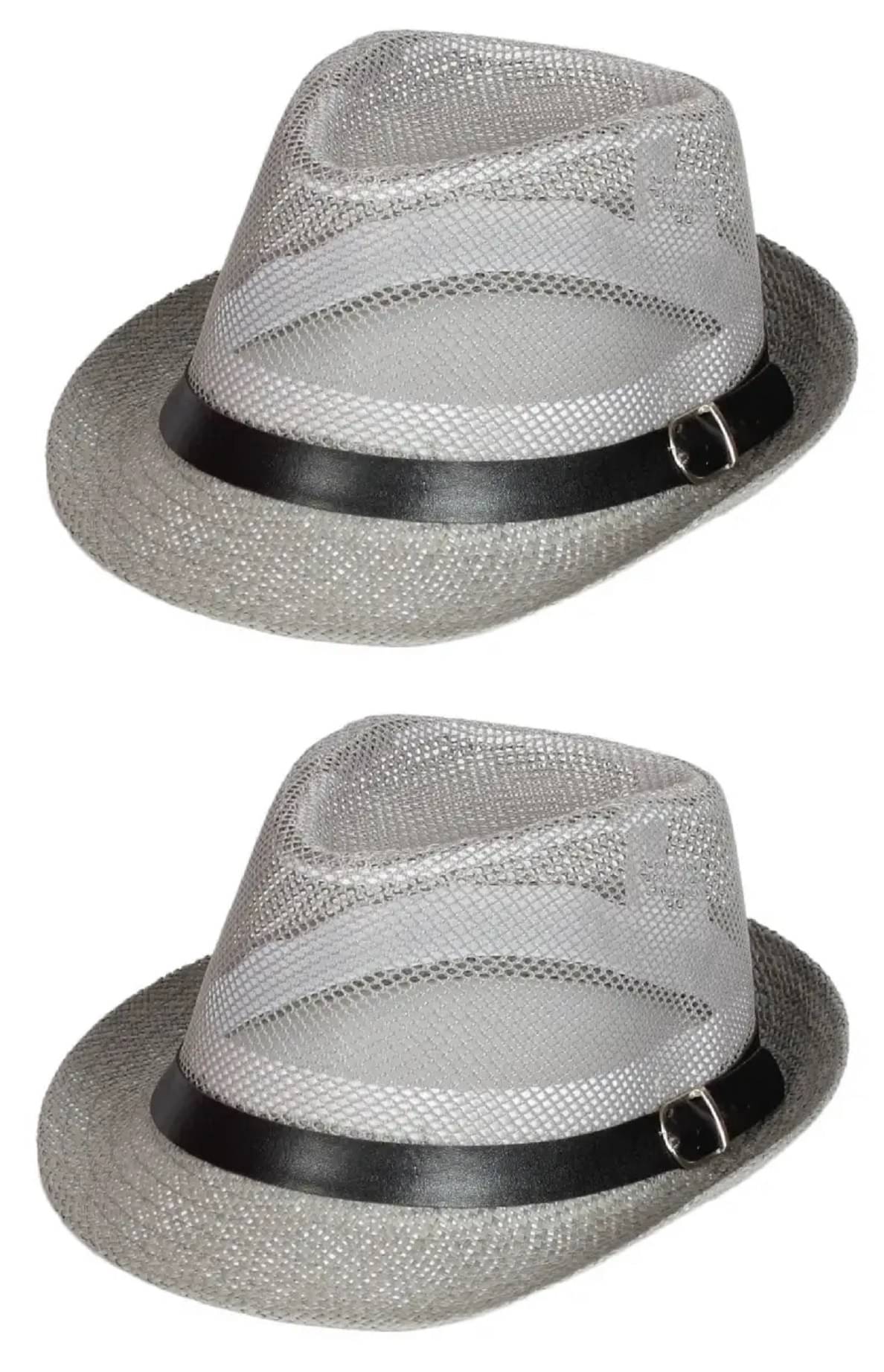 Zacharias Pack of 2 Polyester Blend Men's Hat ( Grey ) Zacharias Pack of 2 Polyester Blend Men's Hat ( Grey )