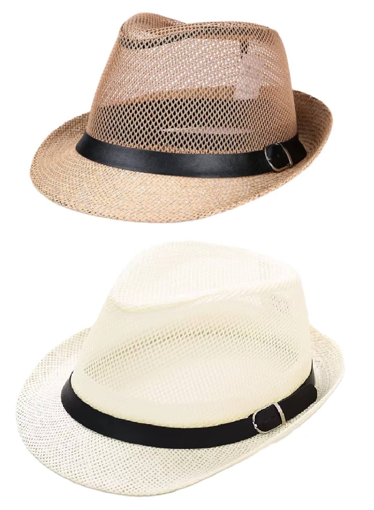 Zacharias Pack of 2 Polyester Blend Men's Hat ( Multicolor ) Zacharias Pack of 2 Polyester Blend Men's Hat ( Multicolor )