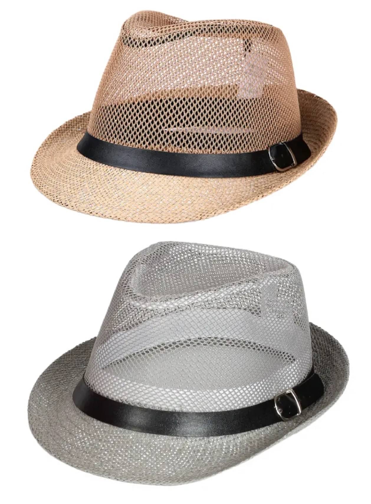 Zacharias Pack of 2 Polyester Men's Hat ( Multicolor ) Zacharias Pack of 2 Polyester Men's Hat ( Multicolor )