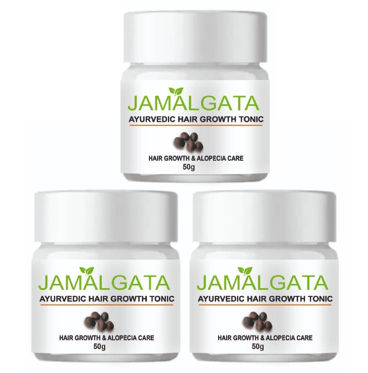 pink square Jamalgata Hair Growth Powder  For Prevents Hair Regrowth  50 gm Pack of 3
