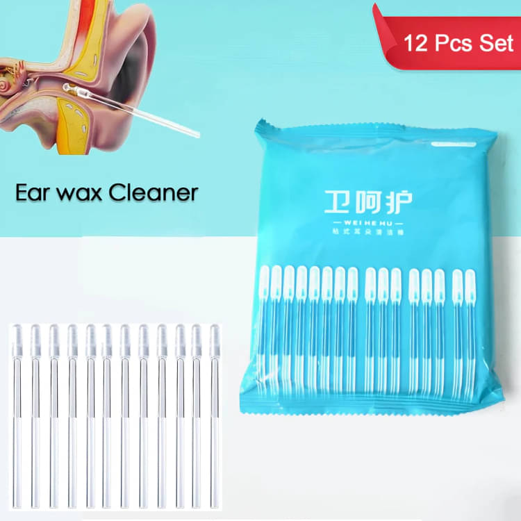     			Ear Wax Removal with Spiral Soft Silicone Safe Upgraded Tool Swab Kit with 24 Replacement (Pack Of 1)