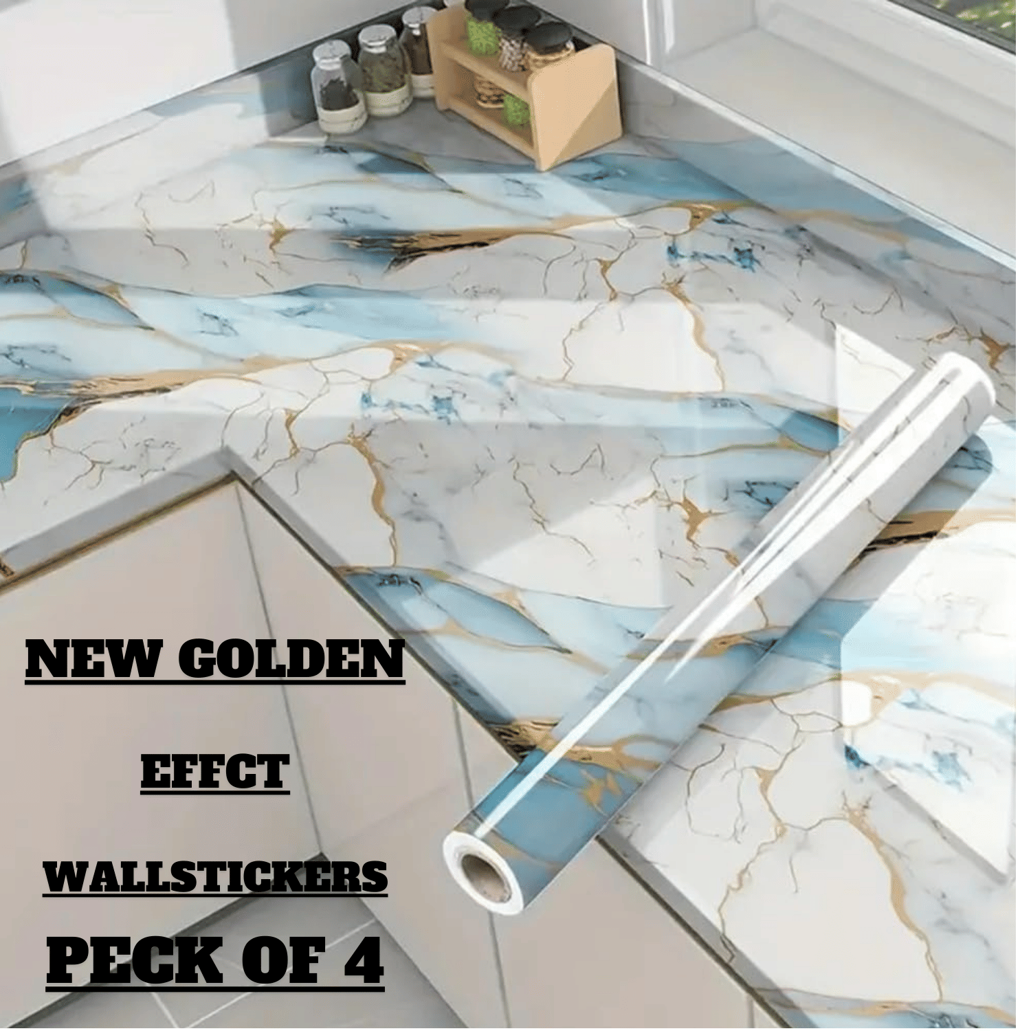 swipe n see Abstract Wallpaper ( 60 x 200 ) cm ( Pack of 4 )