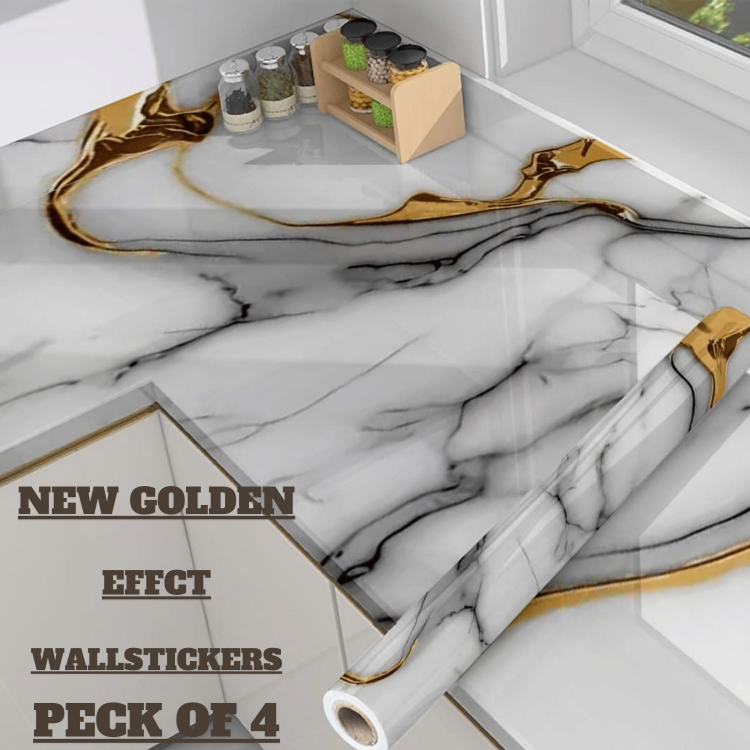 swipe n see Abstract Wallpaper ( 60 x 200 ) cm ( Pack of 4 )