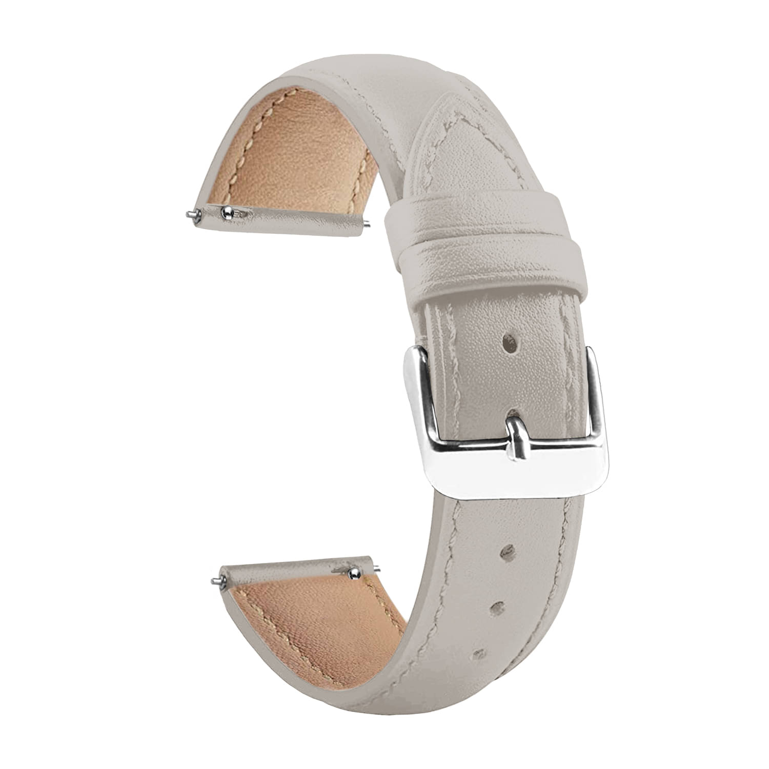 ACM Watch Strap Leather Belt 22mm compatible with Boat Lunar Seek Smartwatch Casual Classic Band White ACM Watch Strap Leather Belt 22mm compatible with Boat Lunar Seek Smartwatch Casual Classic Band White