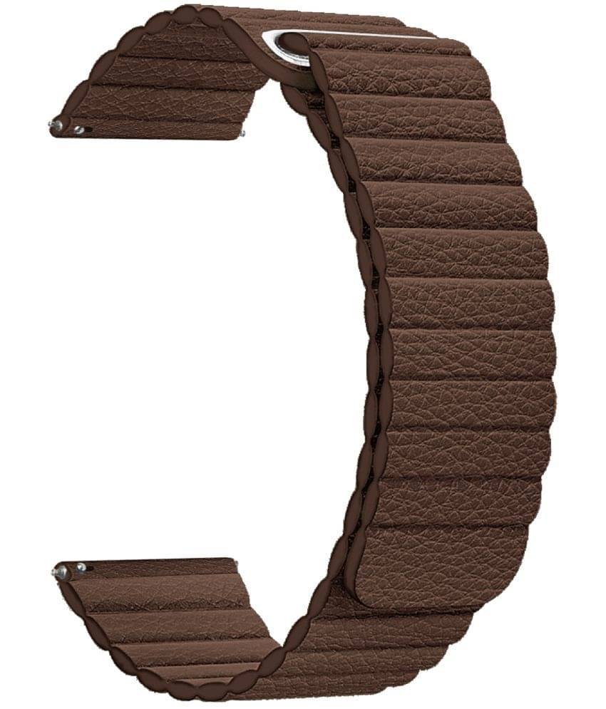 ACM Watch Strap Magnetic Leather 22mm compatible with Fire-Boltt Avalanche Bsw152 Smartwatch Luxury Band Brown ACM Watch Strap Magnetic Leather 22mm compatible with Fire-Boltt Avalanche Bsw152 Smartwatch Luxury Band Brown
