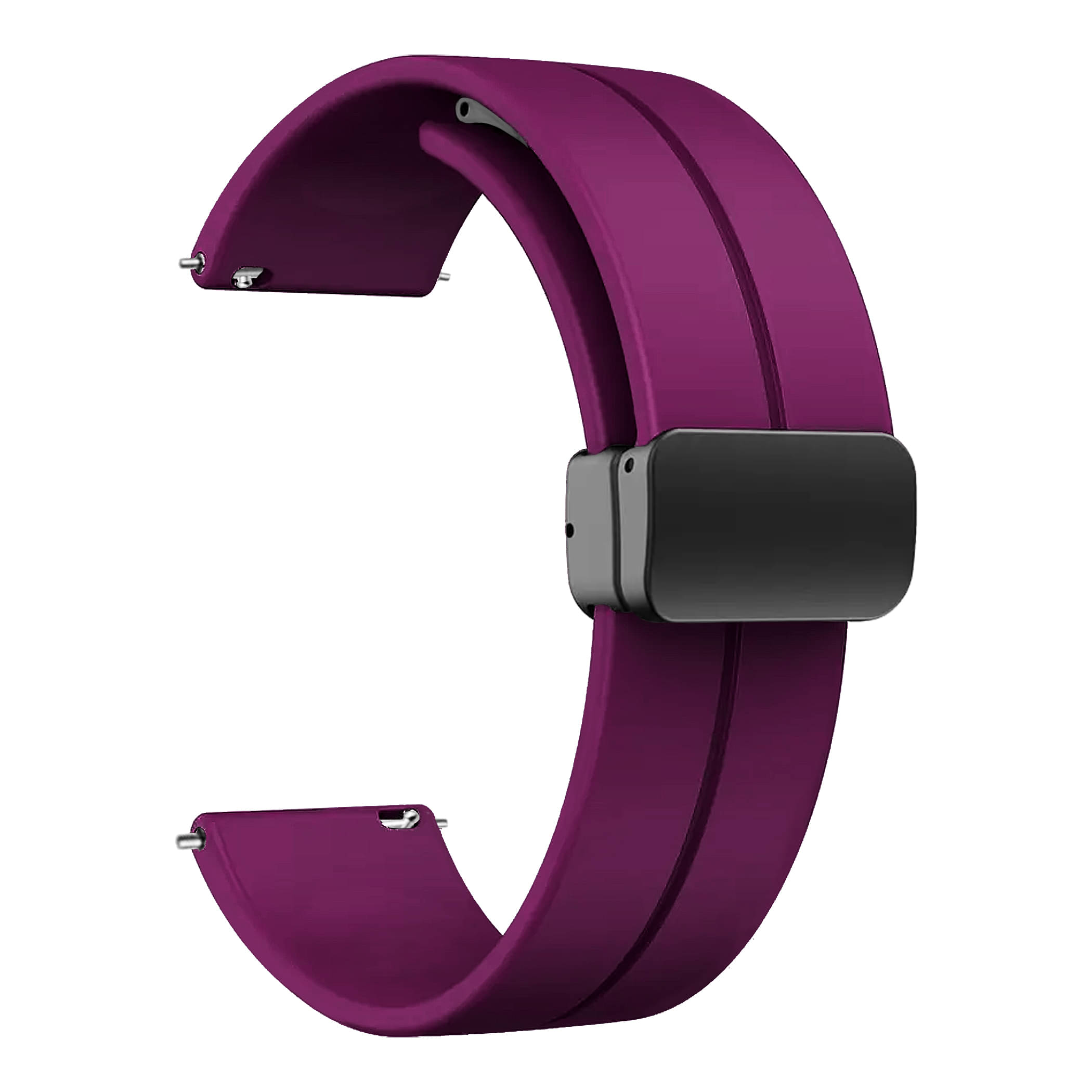 ACM Watch Strap Silicone Belt Magnetic Clasp 22mm compatible with Boat Lunar Prime Smartwatch Sports Hook Band Purple ACM Watch Strap Silicone Belt Magnetic Clasp 22mm compatible with Boat Lunar Prime Smartwatch Sports Hook Band Purple