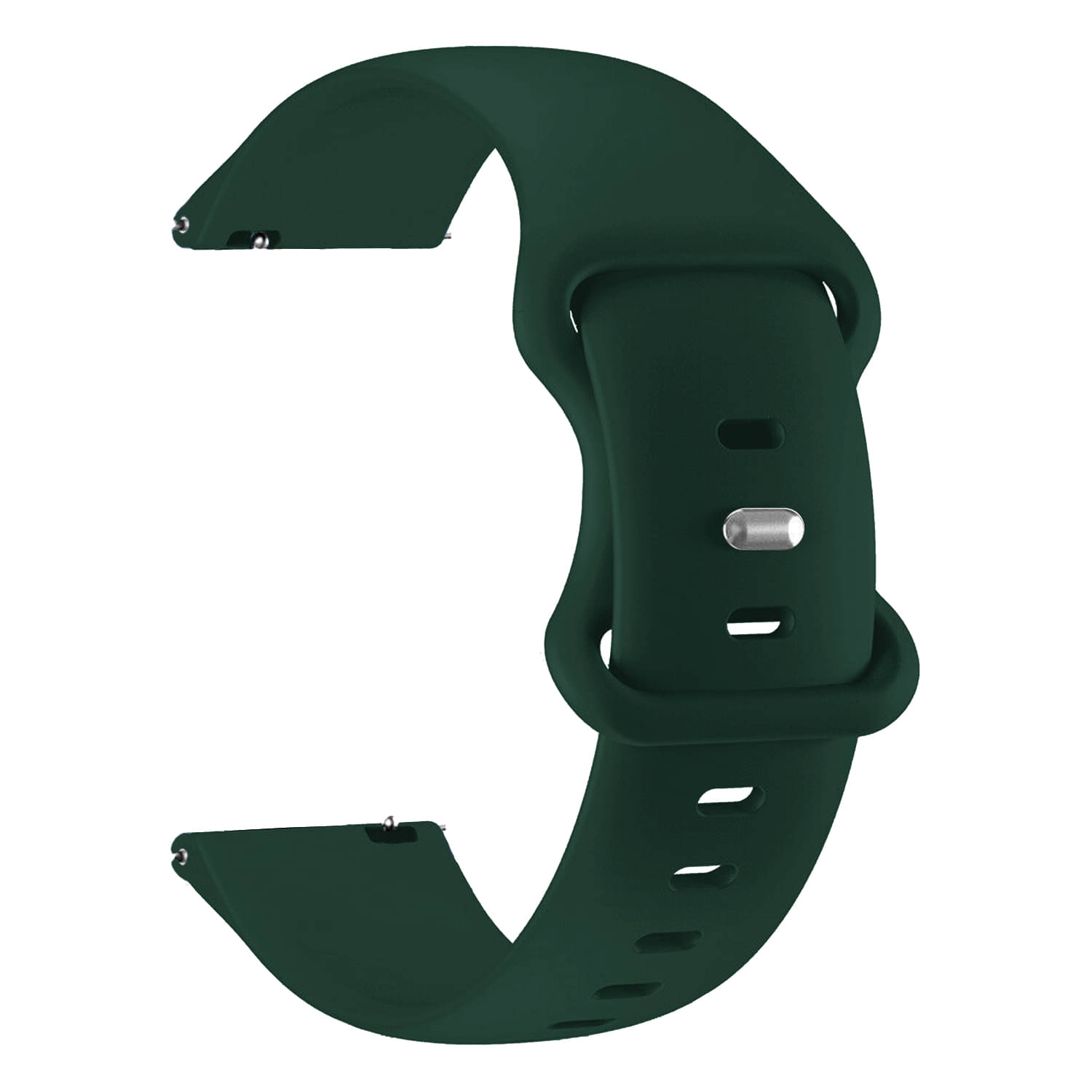     			ACM Watch Strap Silicone Belt 22mm compatible with Boat Wave Active Smartwatch Sports Dual Closure Band Dark Green