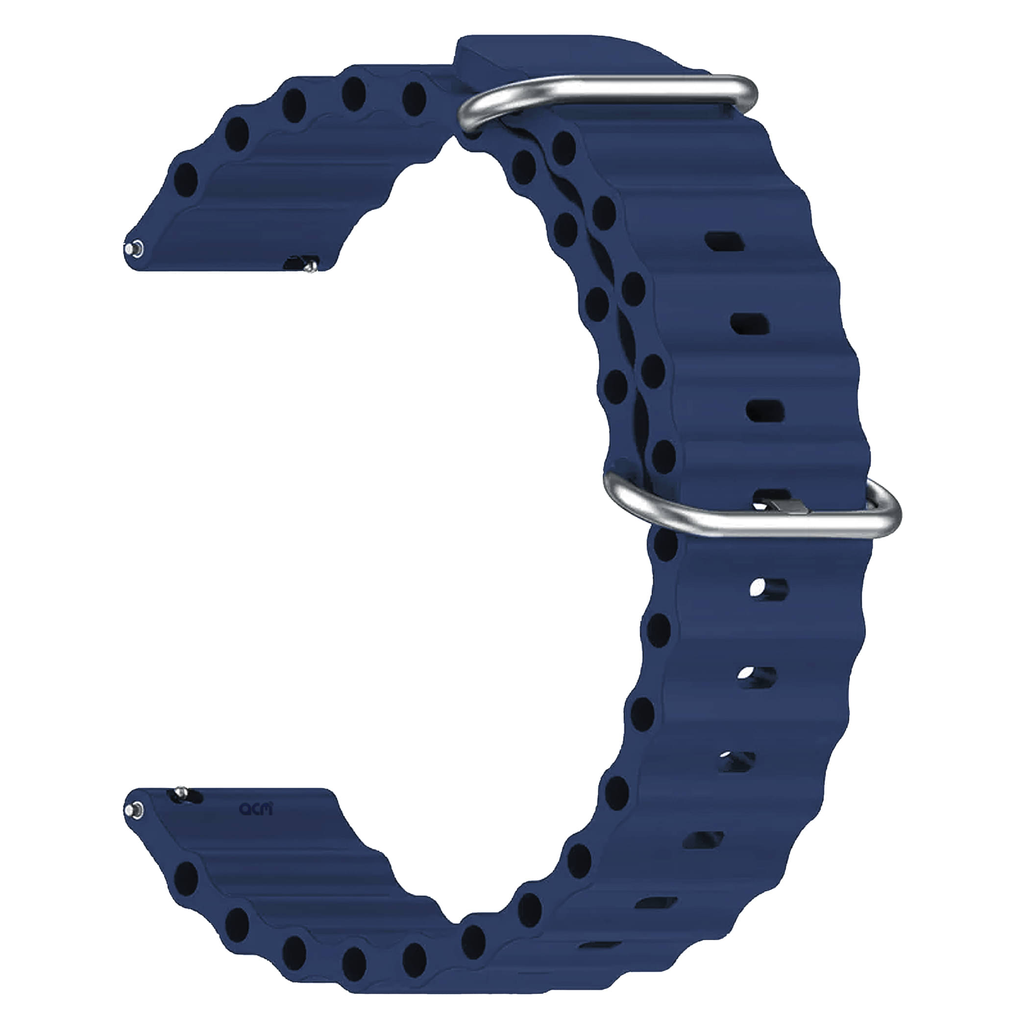 ACM Watch Strap Silicone Smart Belt 22mm compatible with Hammer Active 3.0 Smartwatch Classic Band Dark Blue ACM Watch Strap Silicone Smart Belt 22mm compatible with Hammer Active 3.0 Smartwatch Classic Band Dark Blue