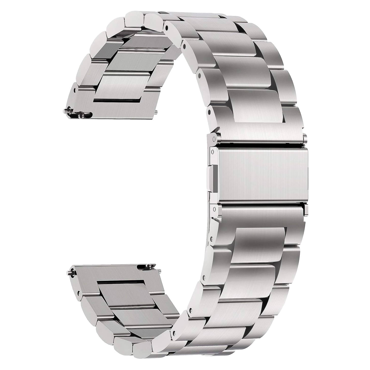 ACM Watch Strap Stainless Steel Metal 22mm compatible with Play Playfit Flaunt 2 Smartwatch Belt Luxury Band Metallic Silver ACM Watch Strap Stainless Steel Metal 22mm compatible with Play Playfit Flaunt 2 Smartwatch Belt Luxury Band Metallic Silver