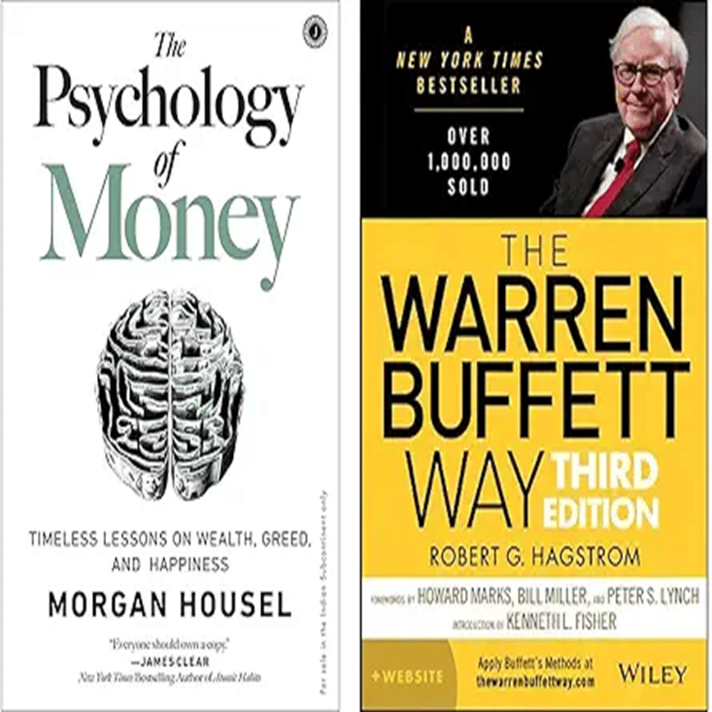     			BOTTESH Psychology of Money & Warren Buffett Way | 2 Book Combo on Finance and Investment