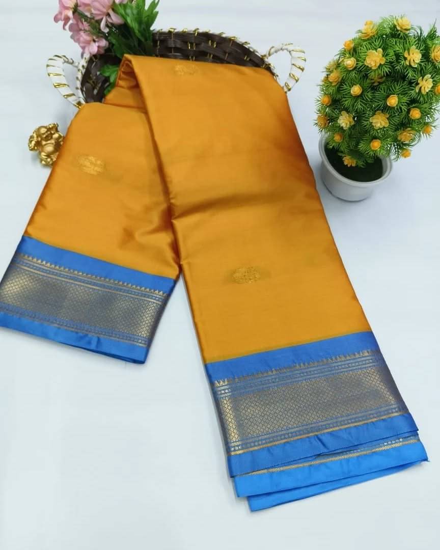     			Lady Shopi Cotton Silk Woven Saree With Unstitched Blouse Piece ( Yellow )