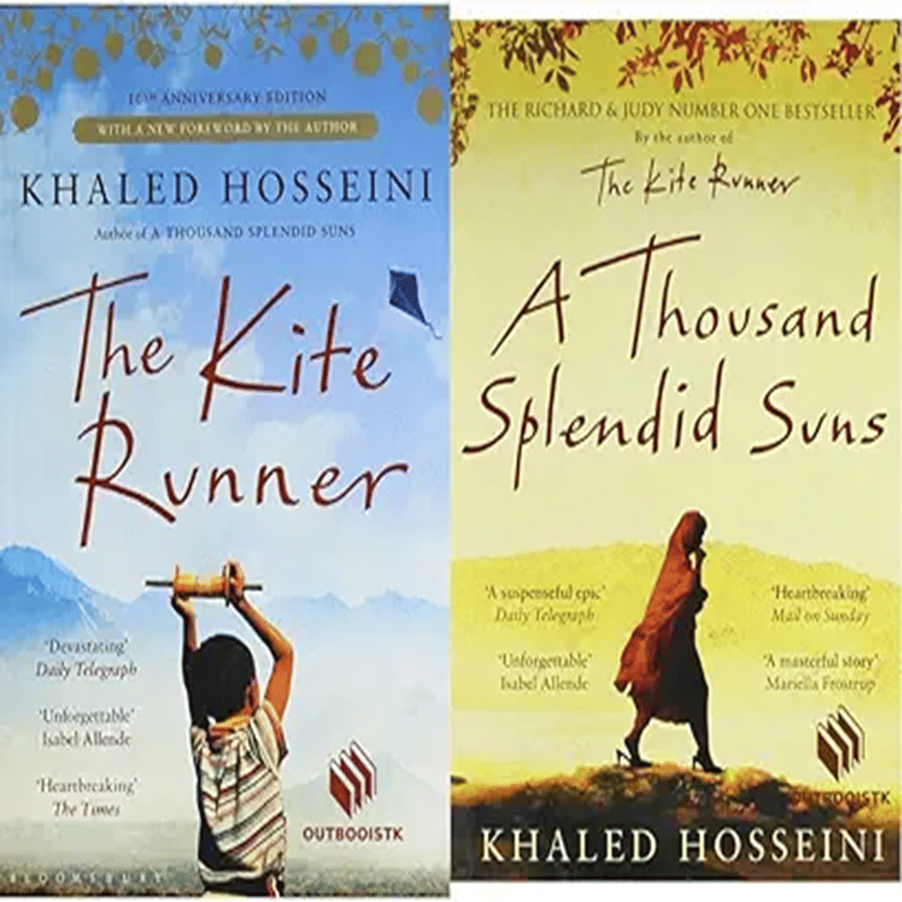     			OUTBOOISTK The Kite Runner  A Thousand Splendid Suns Combo Set of 2 Historical Fiction Books  Emotional Family Drama and Cultural War Novels