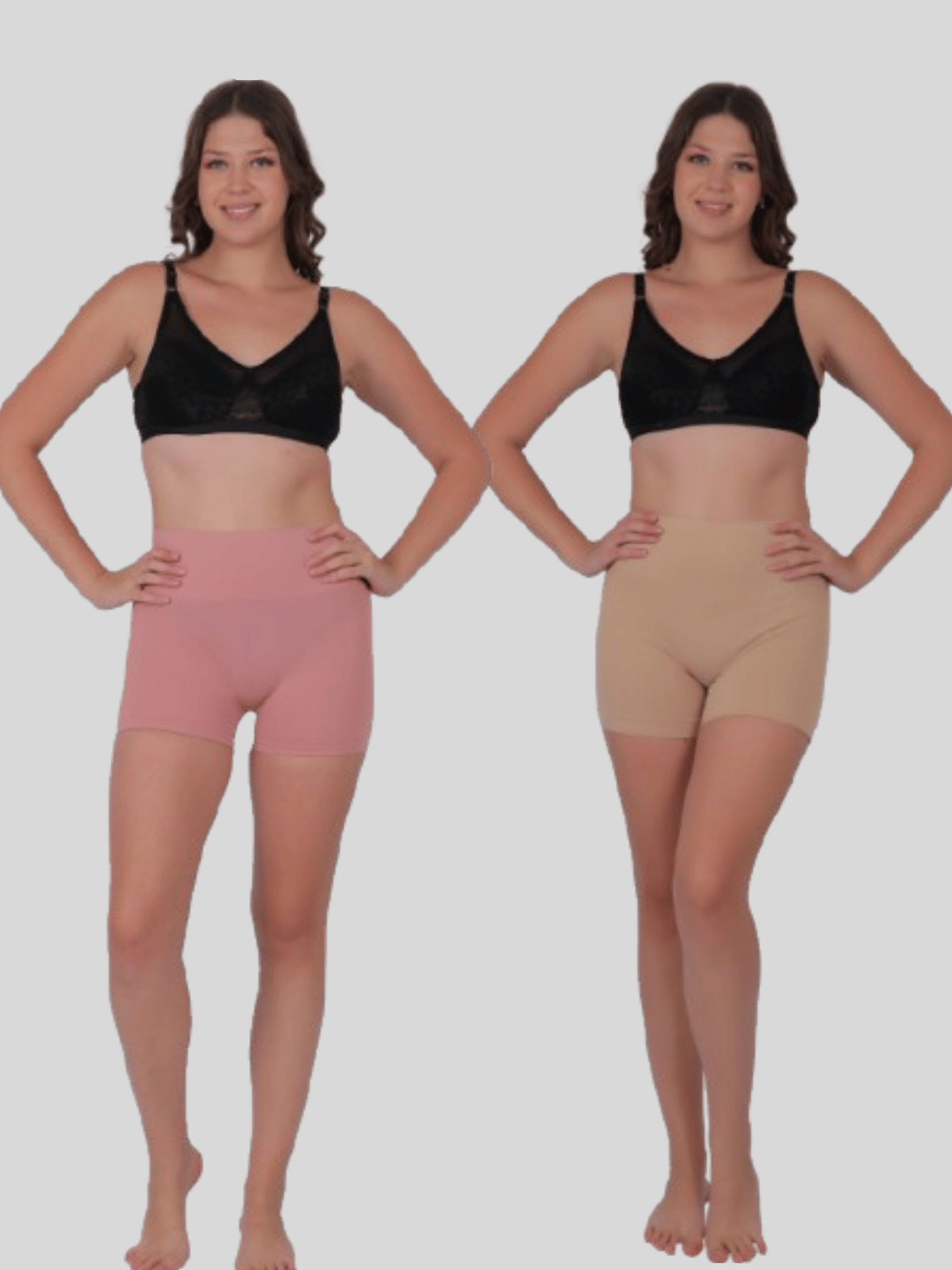     			Pia Trends Pack of 2 Cotton Blend Women's Tummy Tucker ( Beige,Peach )