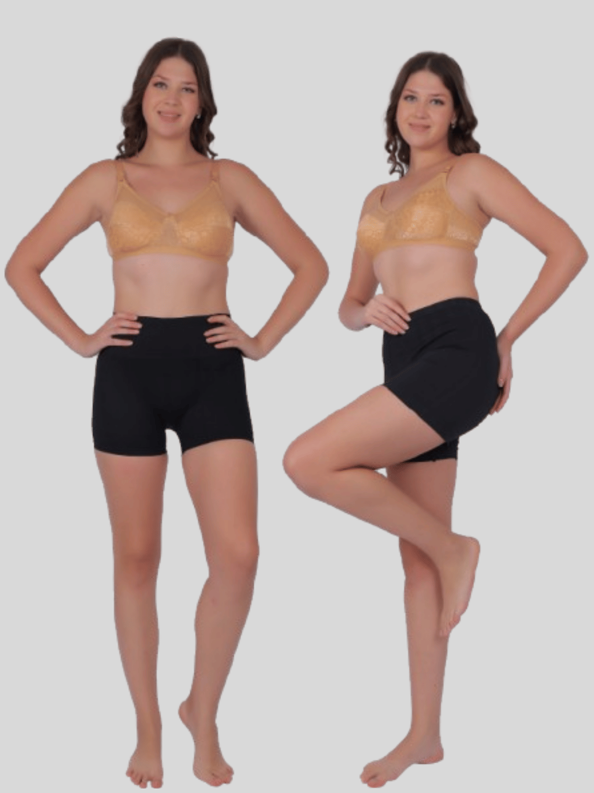 Pia Trends Pack of 2 Cotton Blend Women's Tummy Tucker ( Black ) - Shapewear | Buy online on ZillyBuy