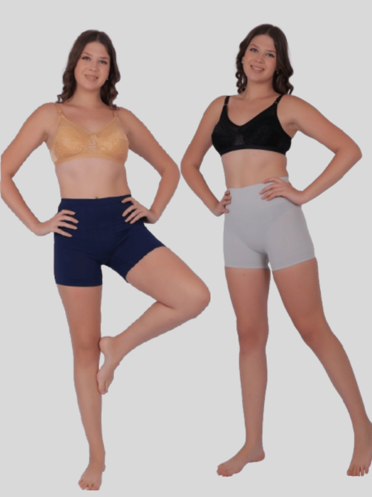 Pia Trends Pack of 2 Cotton Blend Women's Tummy Tucker ( Navy Blue,Light Grey ) Pia Trends Pack of 2 Cotton Blend Women's Tummy Tucker ( Navy Blue,Light Grey )