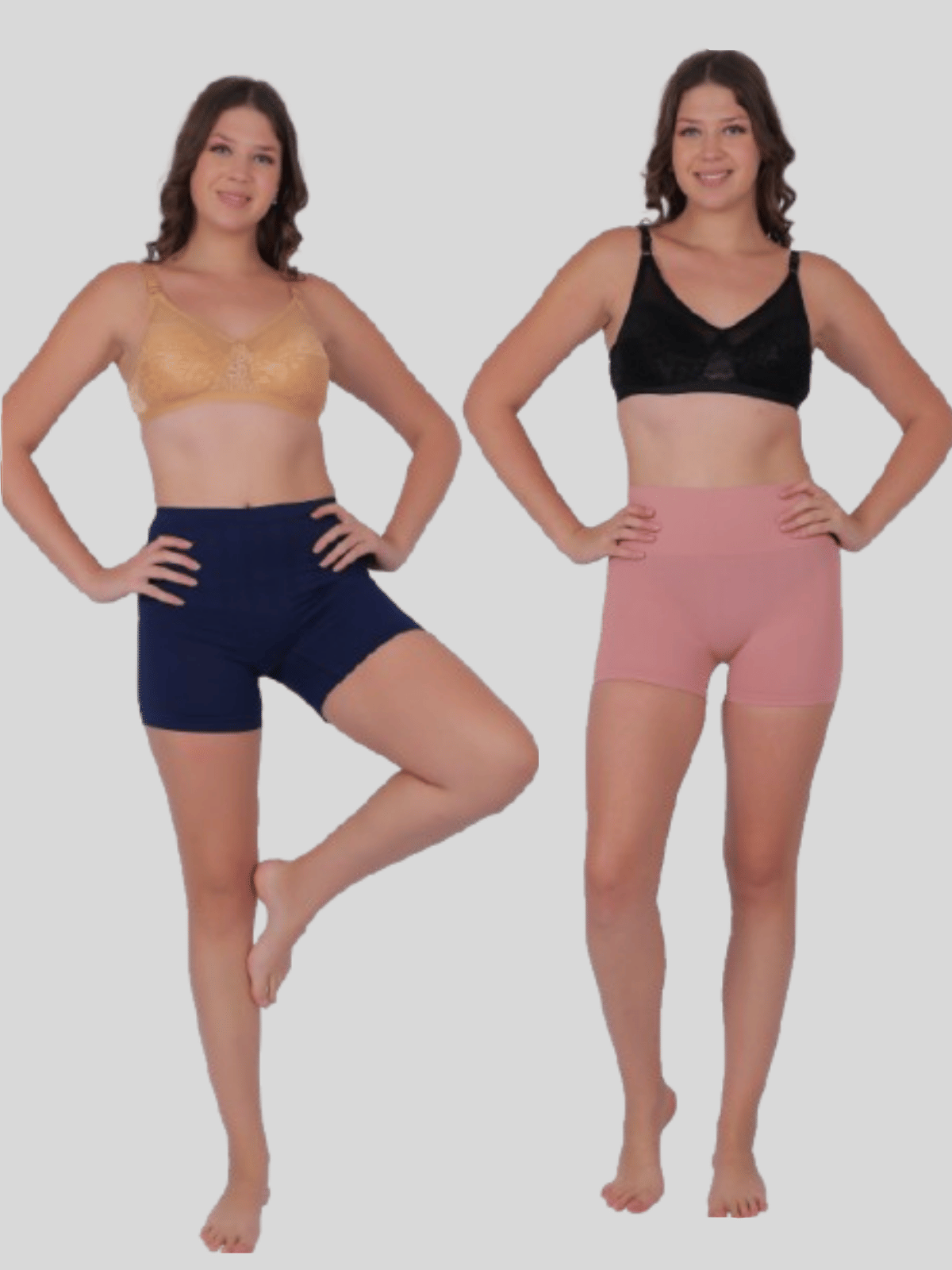 Pia Trends Pack of 2 Cotton Blend Women's Tummy Tucker ( Navy Blue,Peach )     			Pia Trends Pack of 2 Cotton Blend Women's Tummy Tucker ( Navy Blue,Peach )
