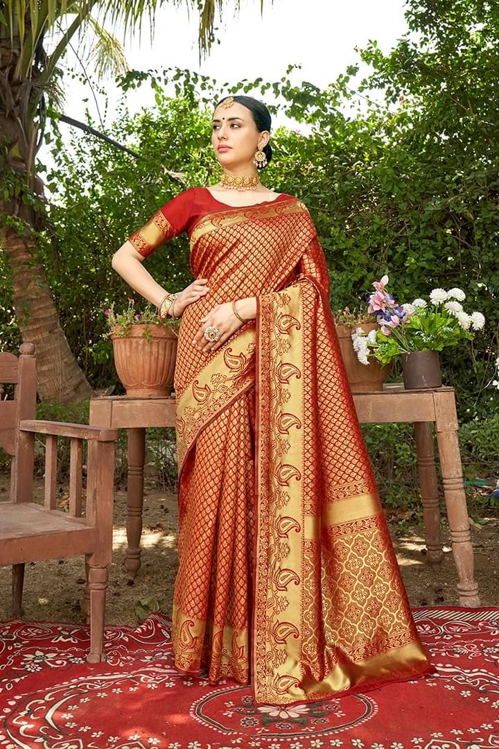 A TO Z CART Art Silk Woven Saree With Unstitched Blouse Piece ( Maroon ) A TO Z CART Art Silk Woven Saree With Unstitched Blouse Piece ( Maroon )