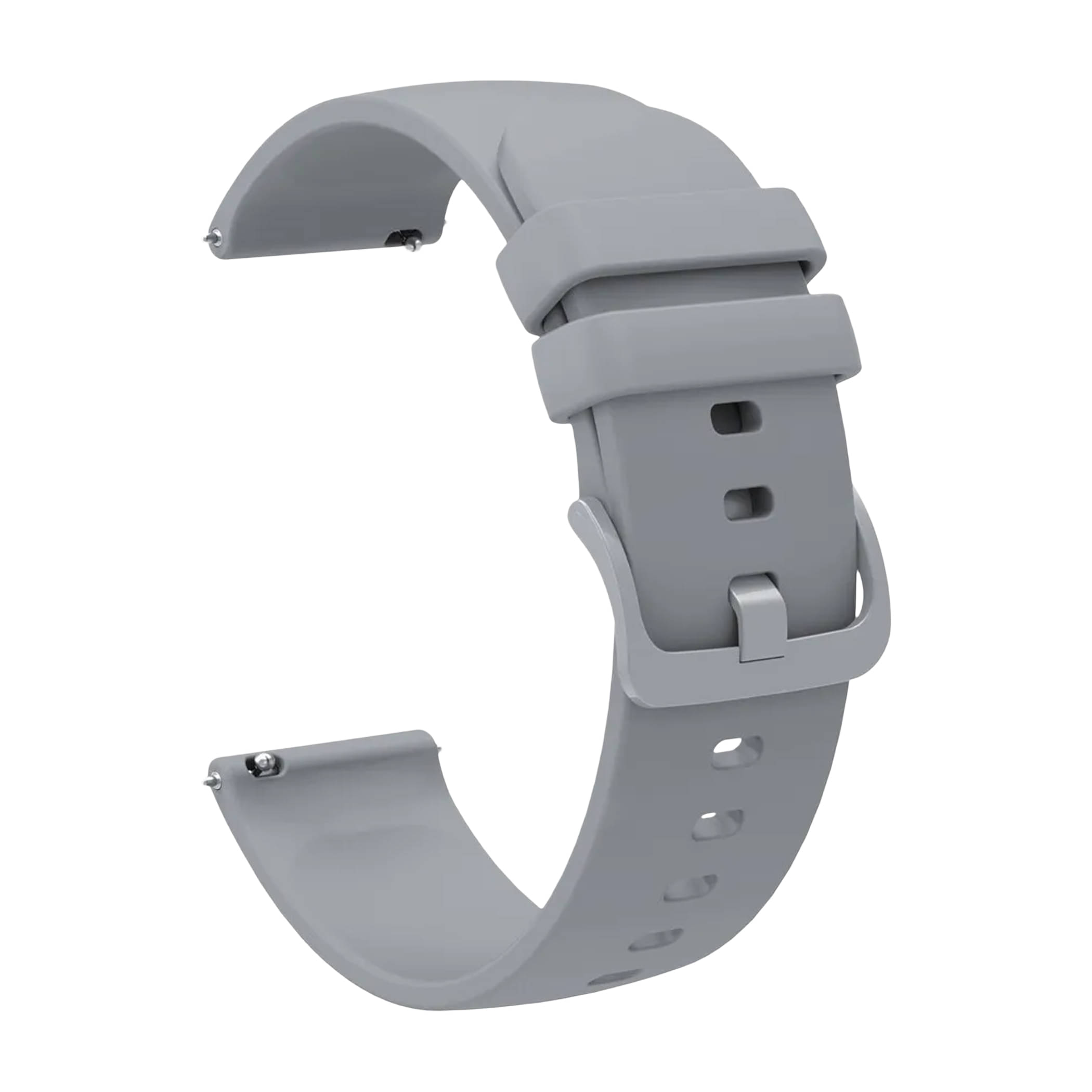     			ACM Watch Strap Silicone Belt 22mm compatible with Fastrack Reflex Zingg Smartwatch Color Hook Band Grey