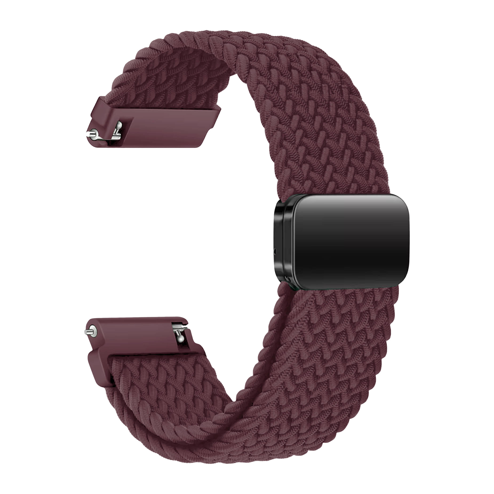     			ACM Watch Strap Woven Braided Magnetic 22mm compatible with Boat Flash Plus Smartwatch Adjustable Belt Band Purple
