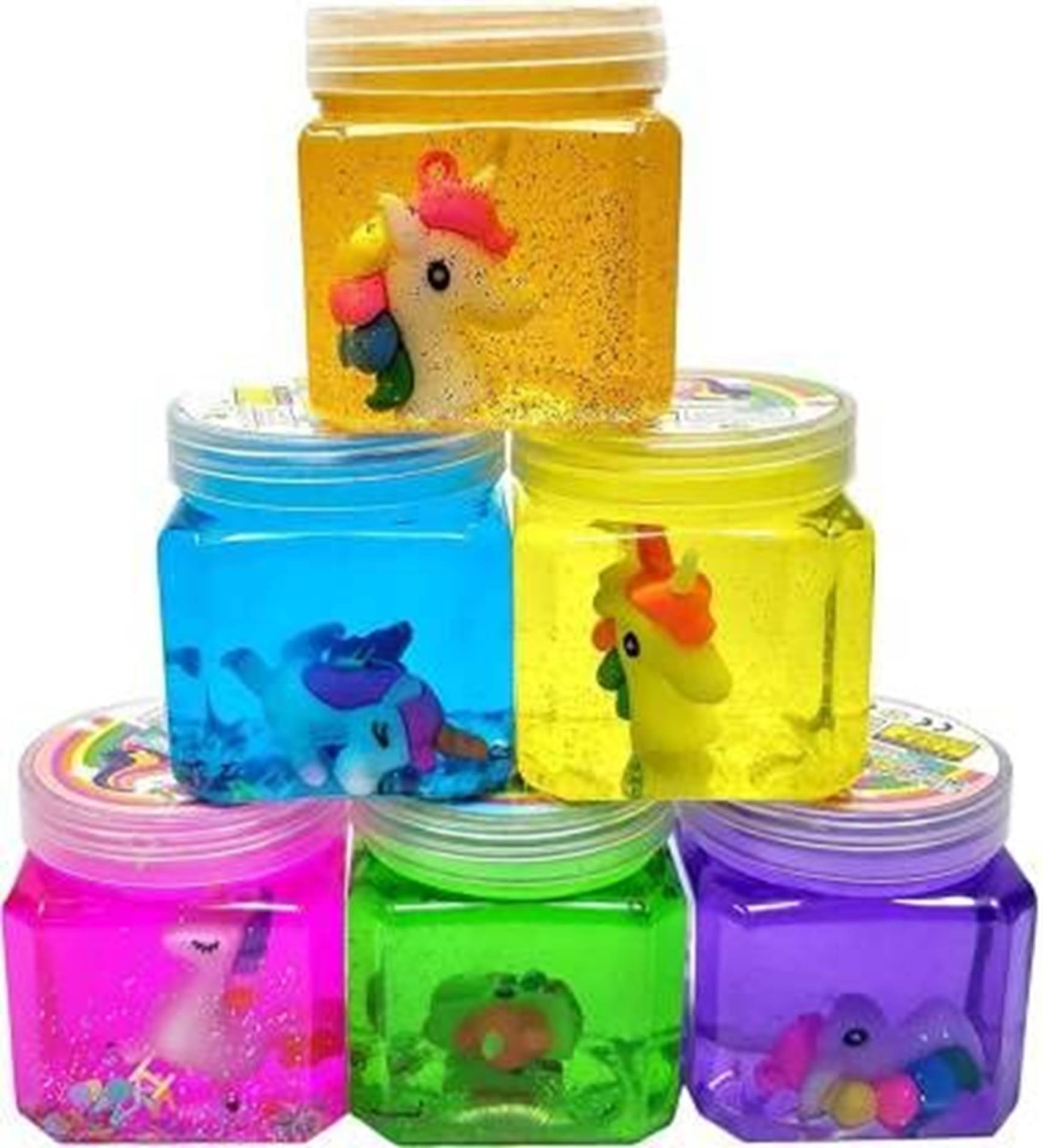     			ATIPRIYA Collection Fancy Unicorn Crystal Clay Slime Toy for Kids and Adults, Soft and Non-Sticky, Assorted Colours (12 PCs Set).