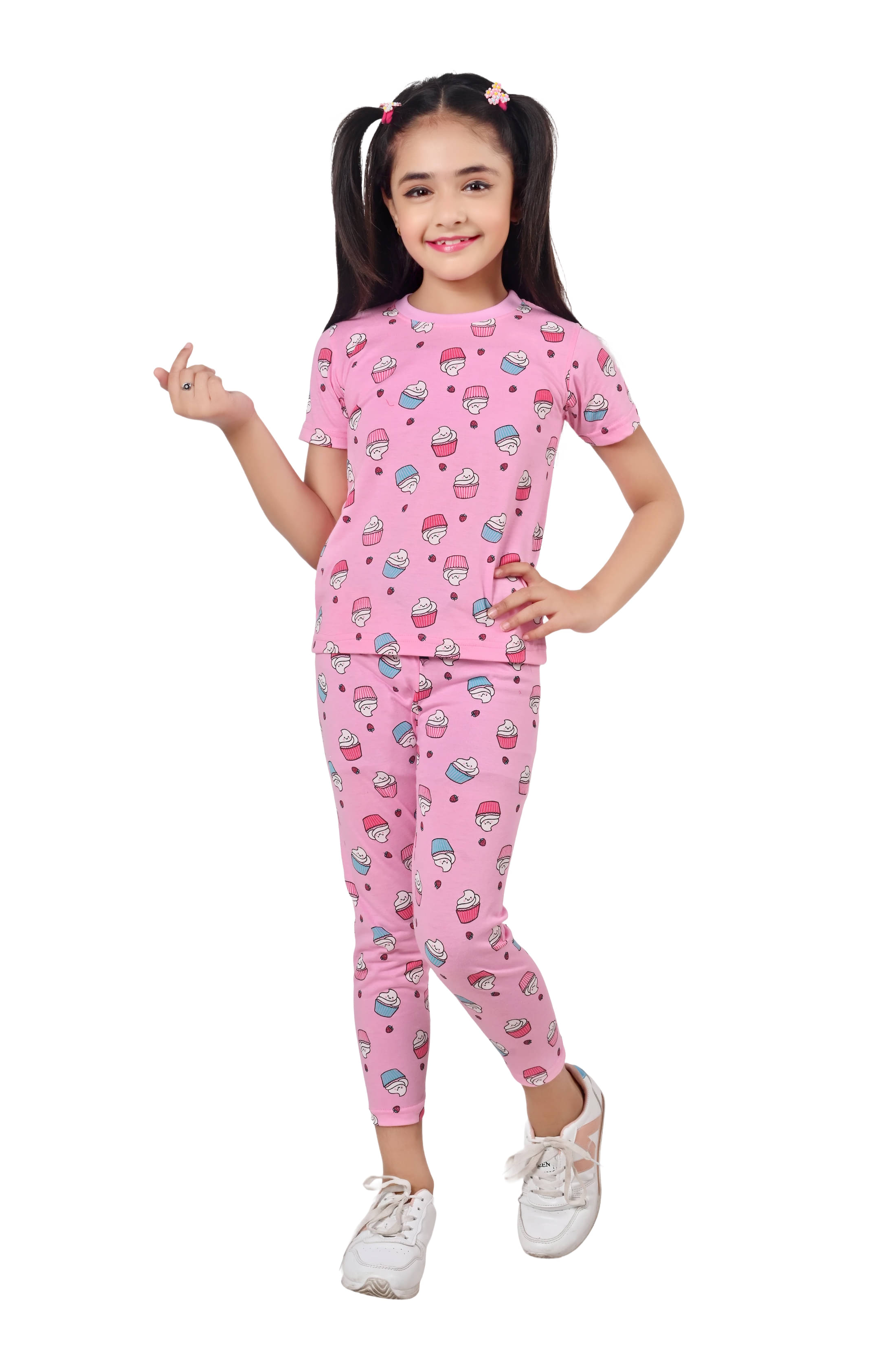     			Arshia Fashions Pack of 1 Girls Cotton Blend Nightsuit Set ( Pink )