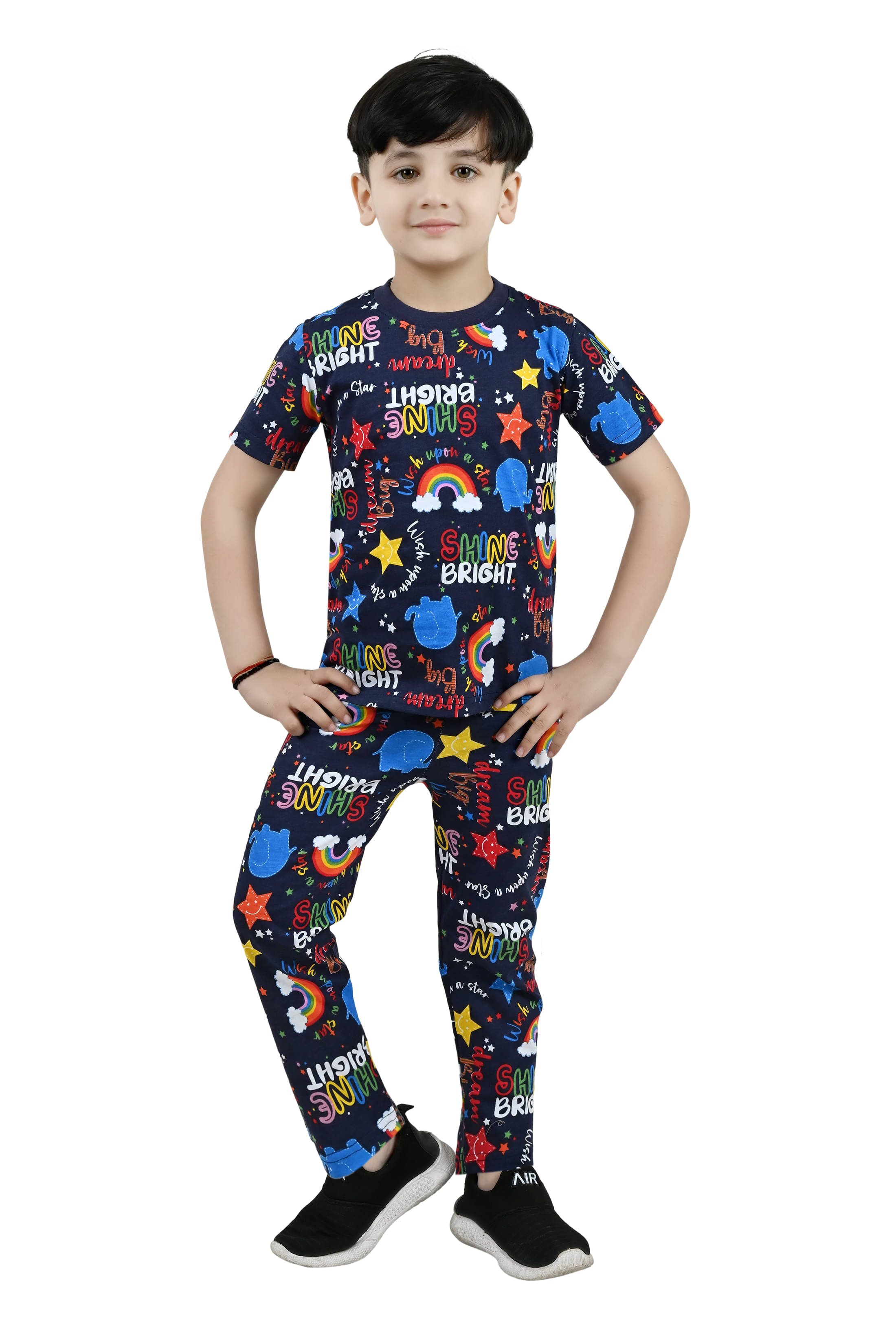     			Arshia Fashions Pack of 1 Boys Cotton Blend Nightsuit Set ( Multicolor )