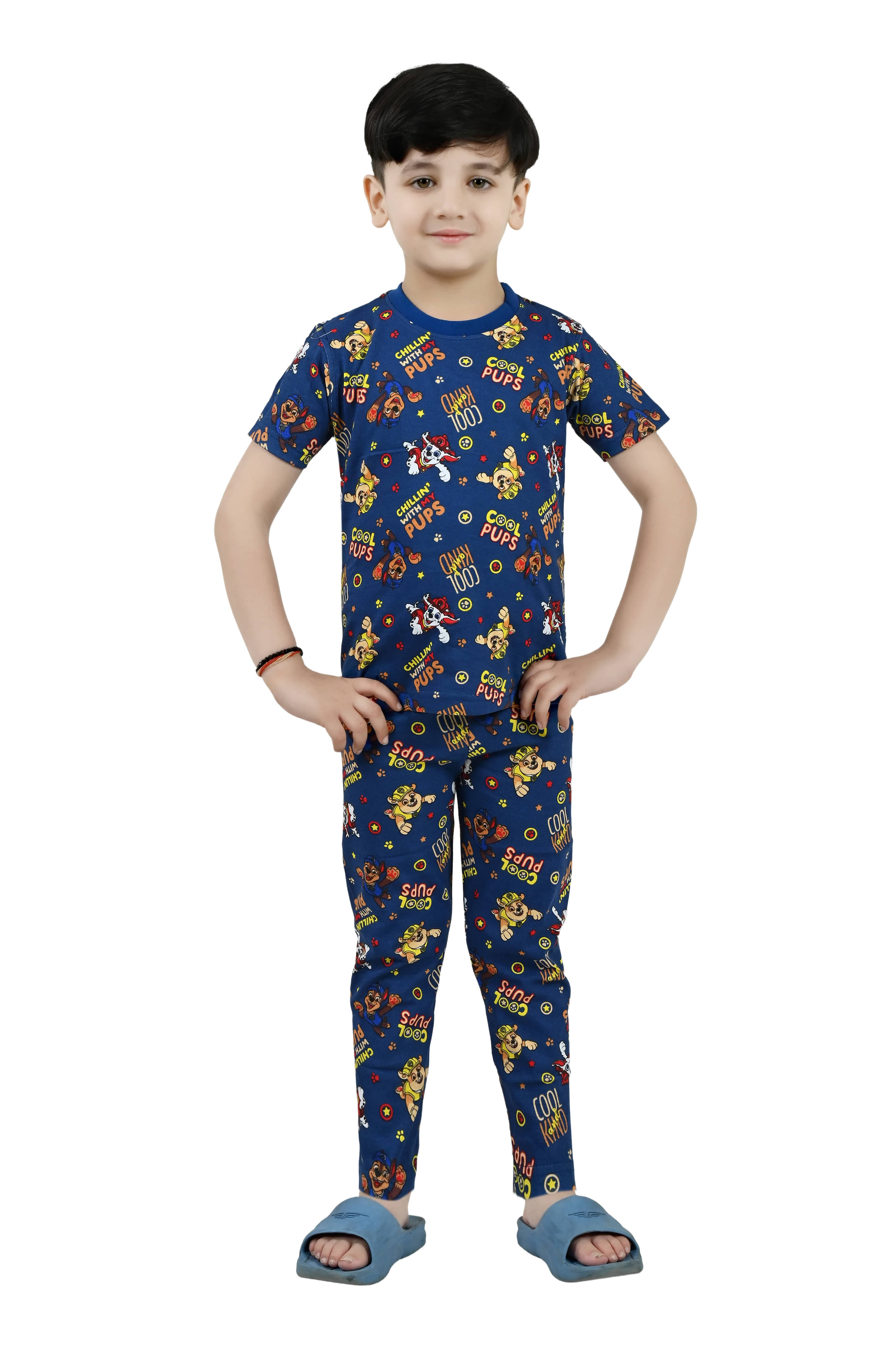     			Arshia Fashions Pack of 1 Boys Cotton Blend Nightsuit Set ( Blue )