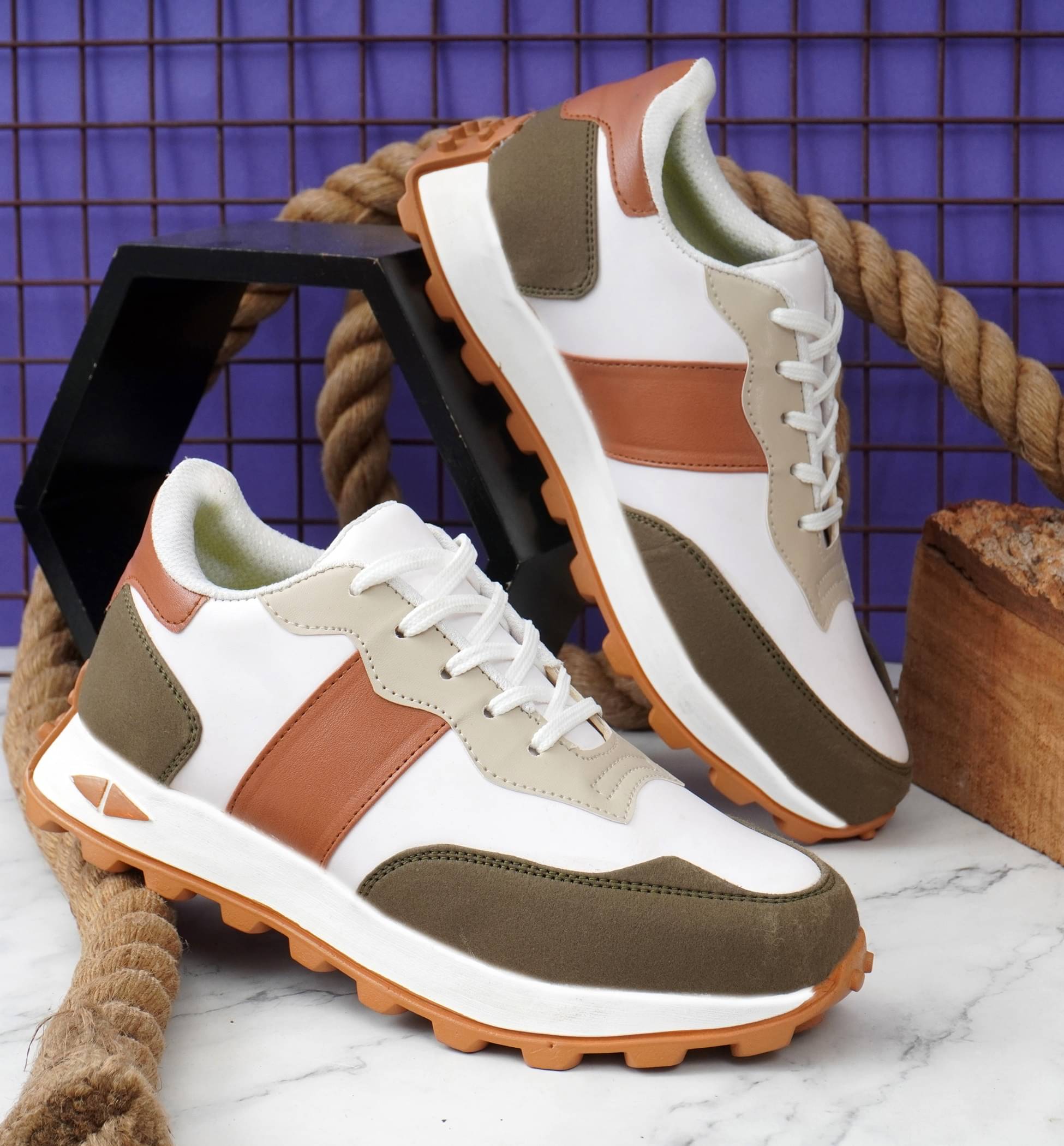     			BAERU Causal Shoes For Men Brown Men's Outdoor Shoes