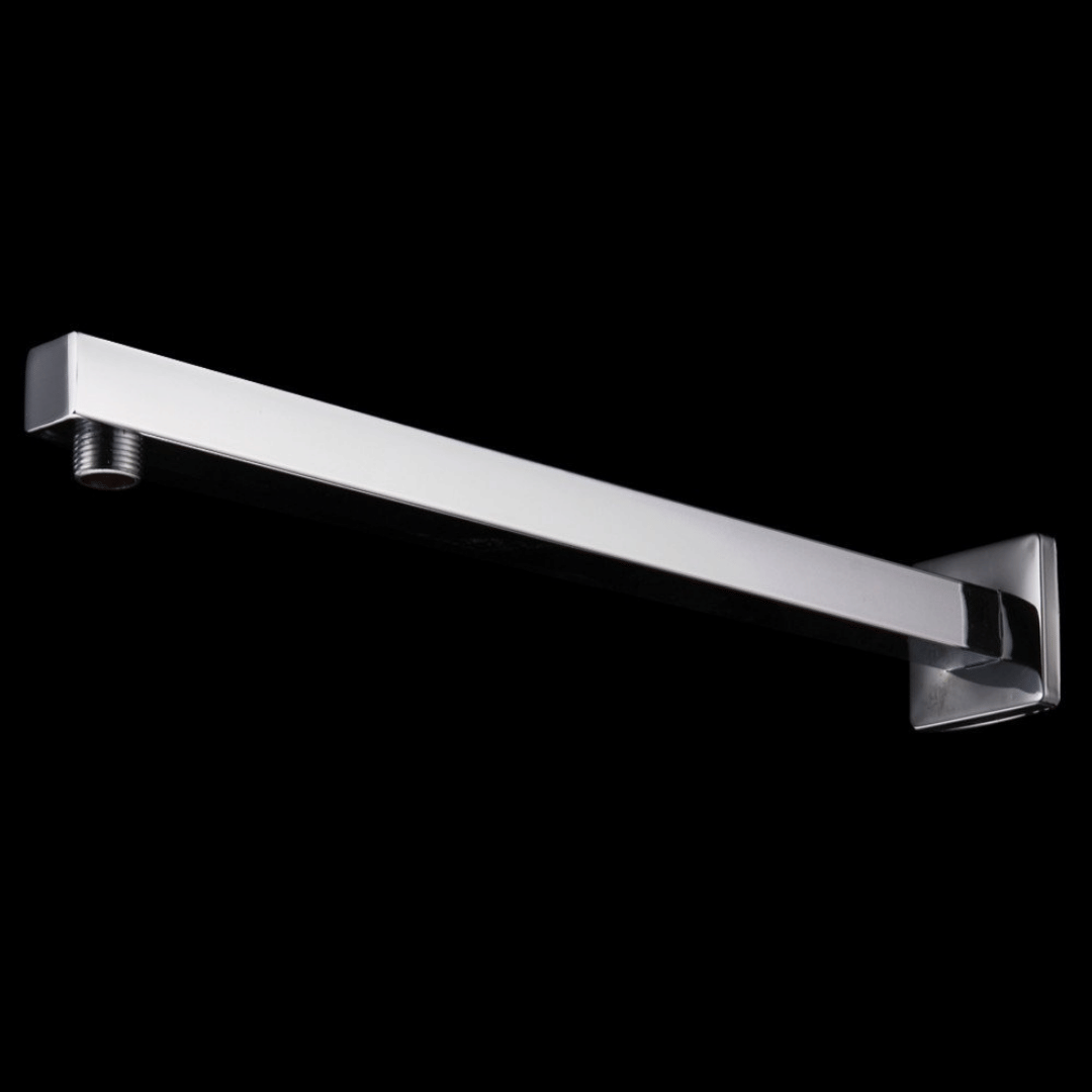 BATHBLISS 18" SS-304 Square Shower Arm (Pack of 1) Stainless Steel Overhead Shower